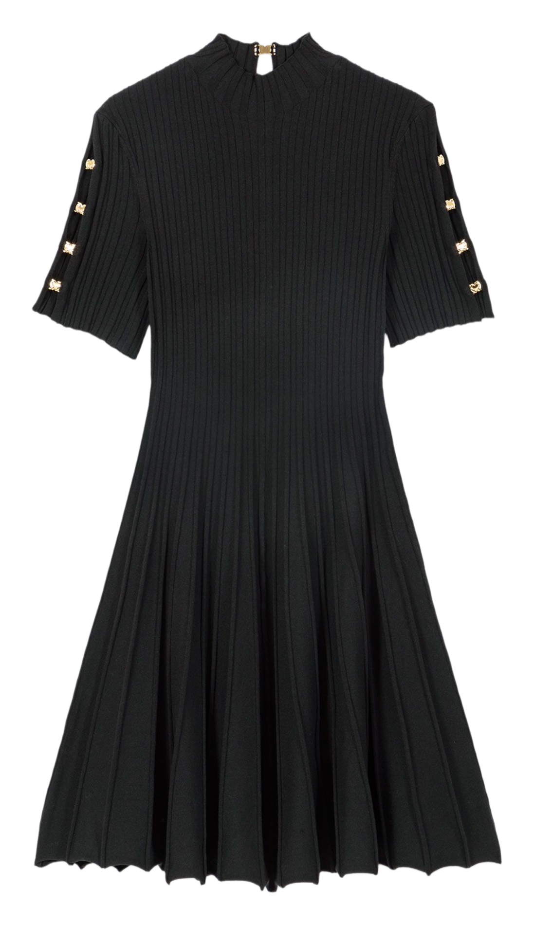 Robe courte évasée en maille MAJE Noir