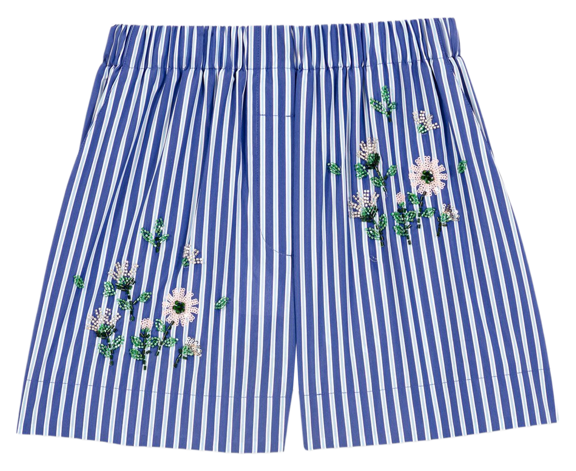 Short large en coton mélangé MAJE Blanc