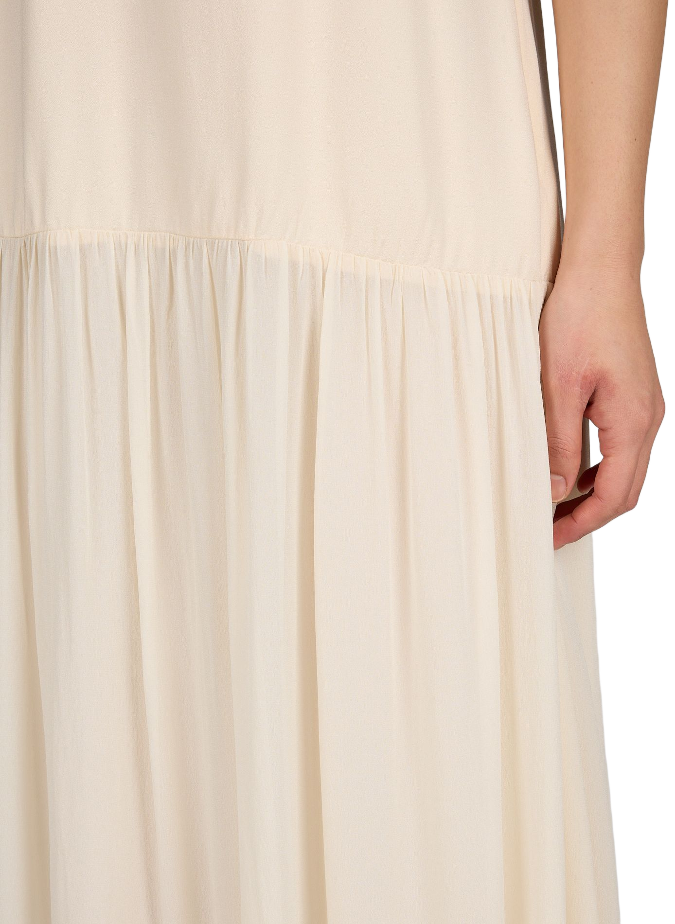 Robe longue col V Carlotta SUNCOO Beige