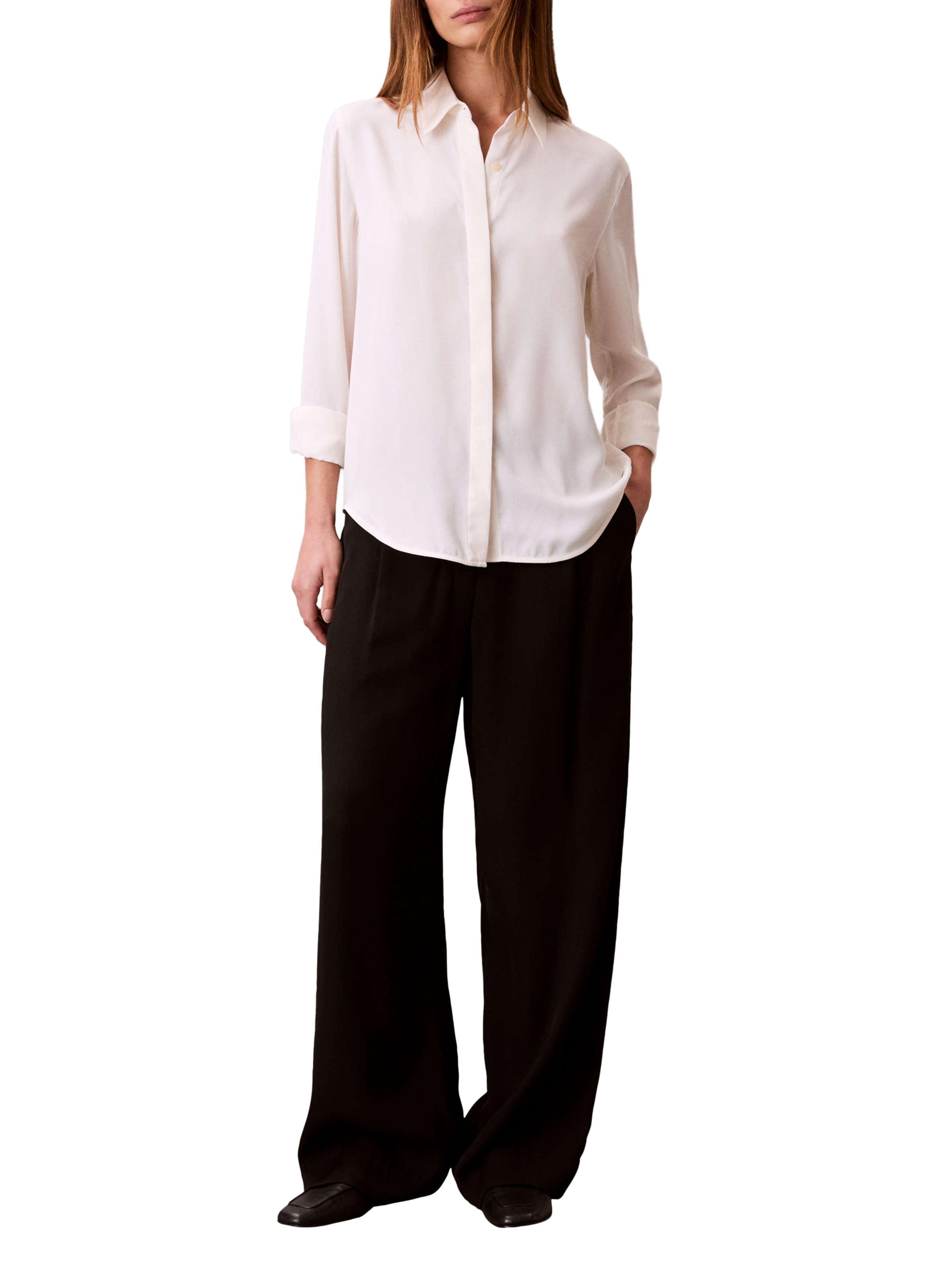 Chemise unie CALVIN KLEIN Beige