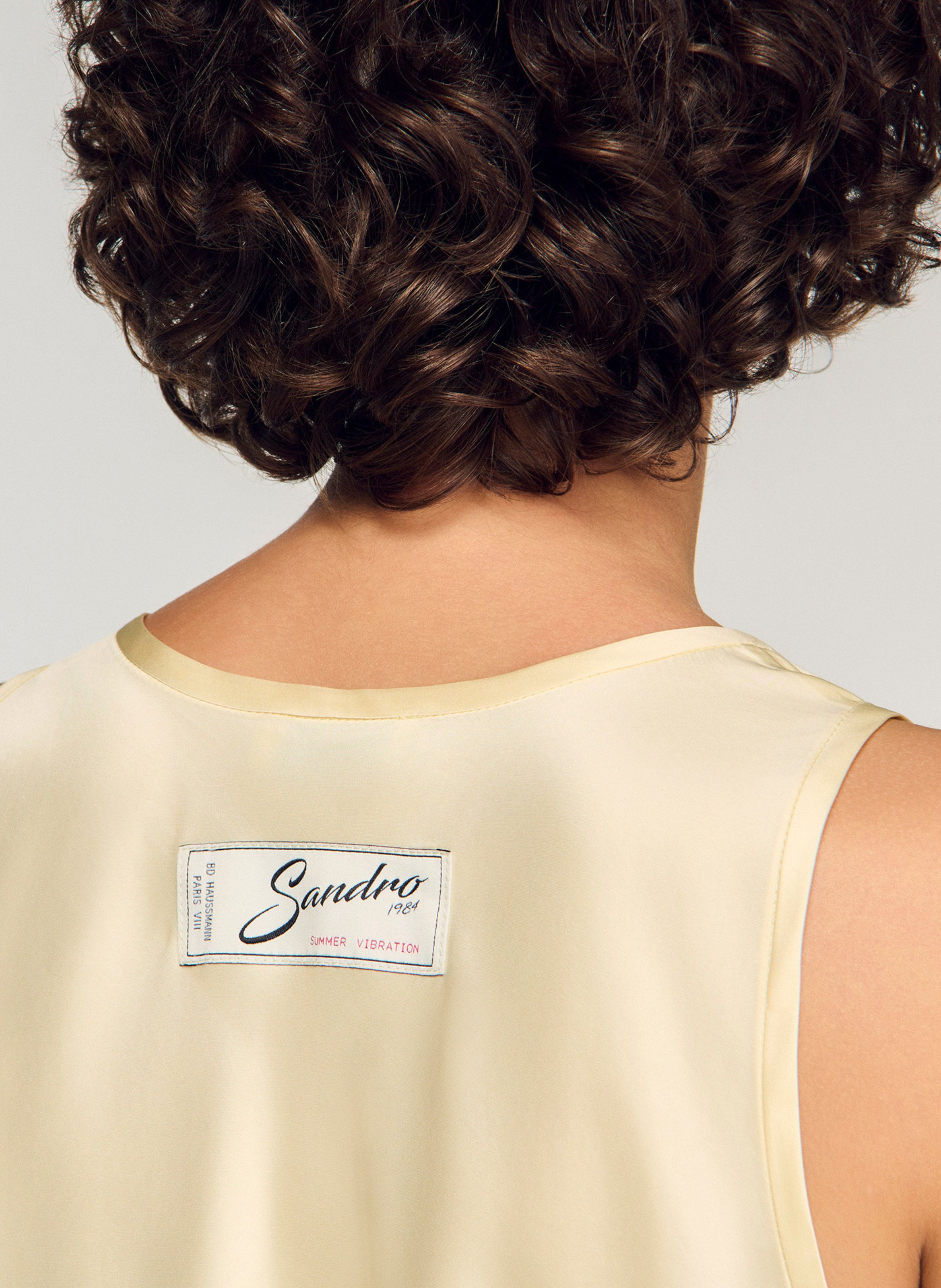 Top ample col rond SANDRO Jaune