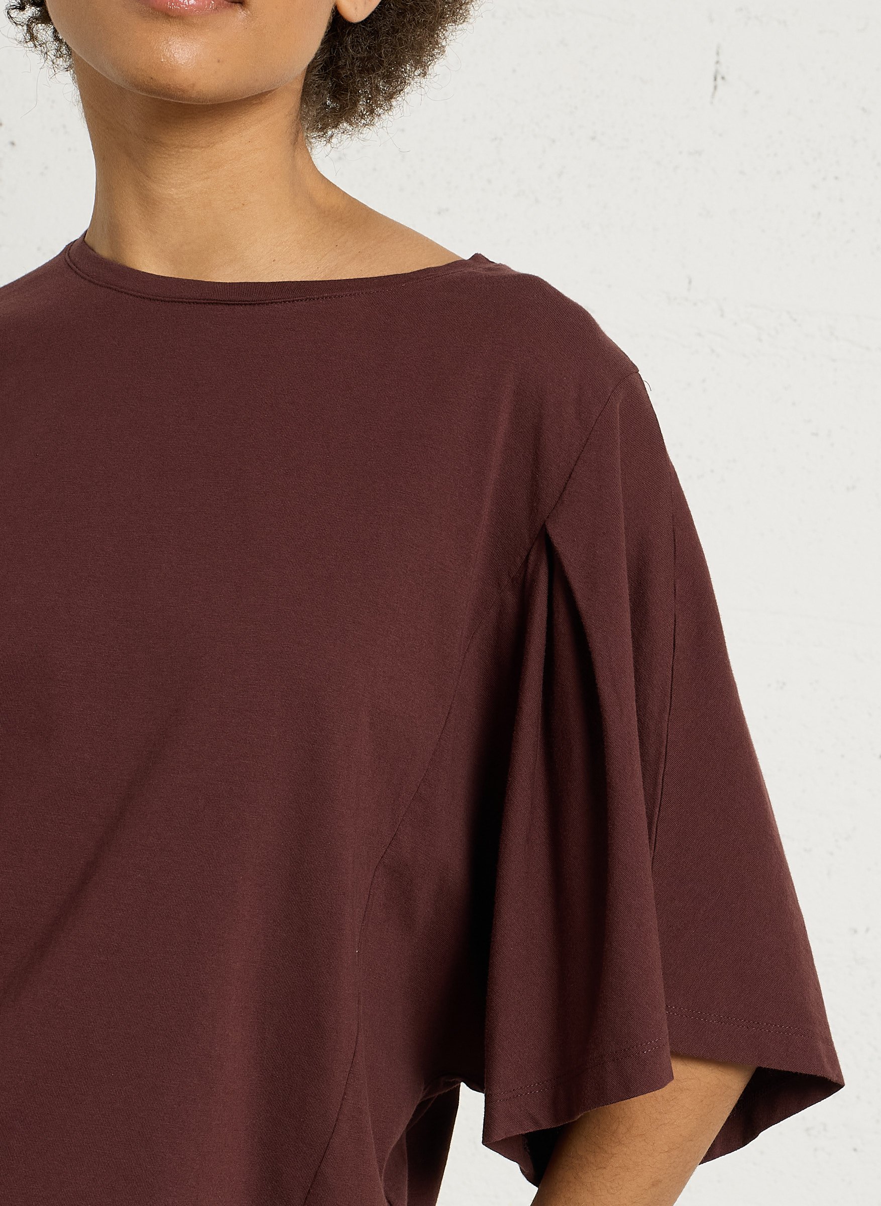 Tee-shirt oversize col rond en coton loreen MAISON 123 Rouge