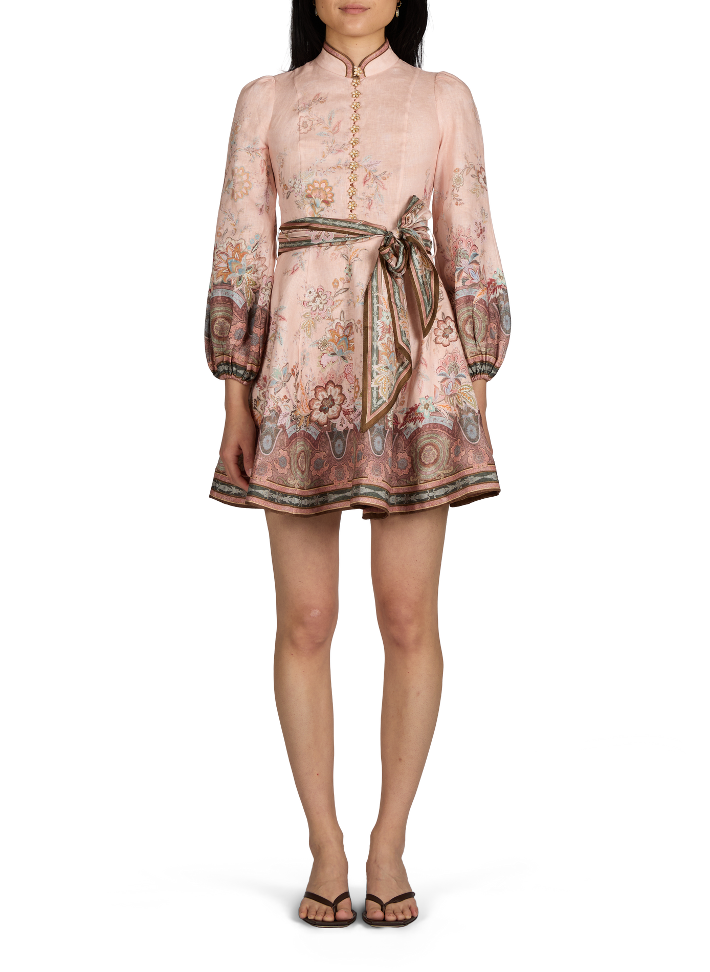 Short linen dress Alchemy ZIMMERMANN White