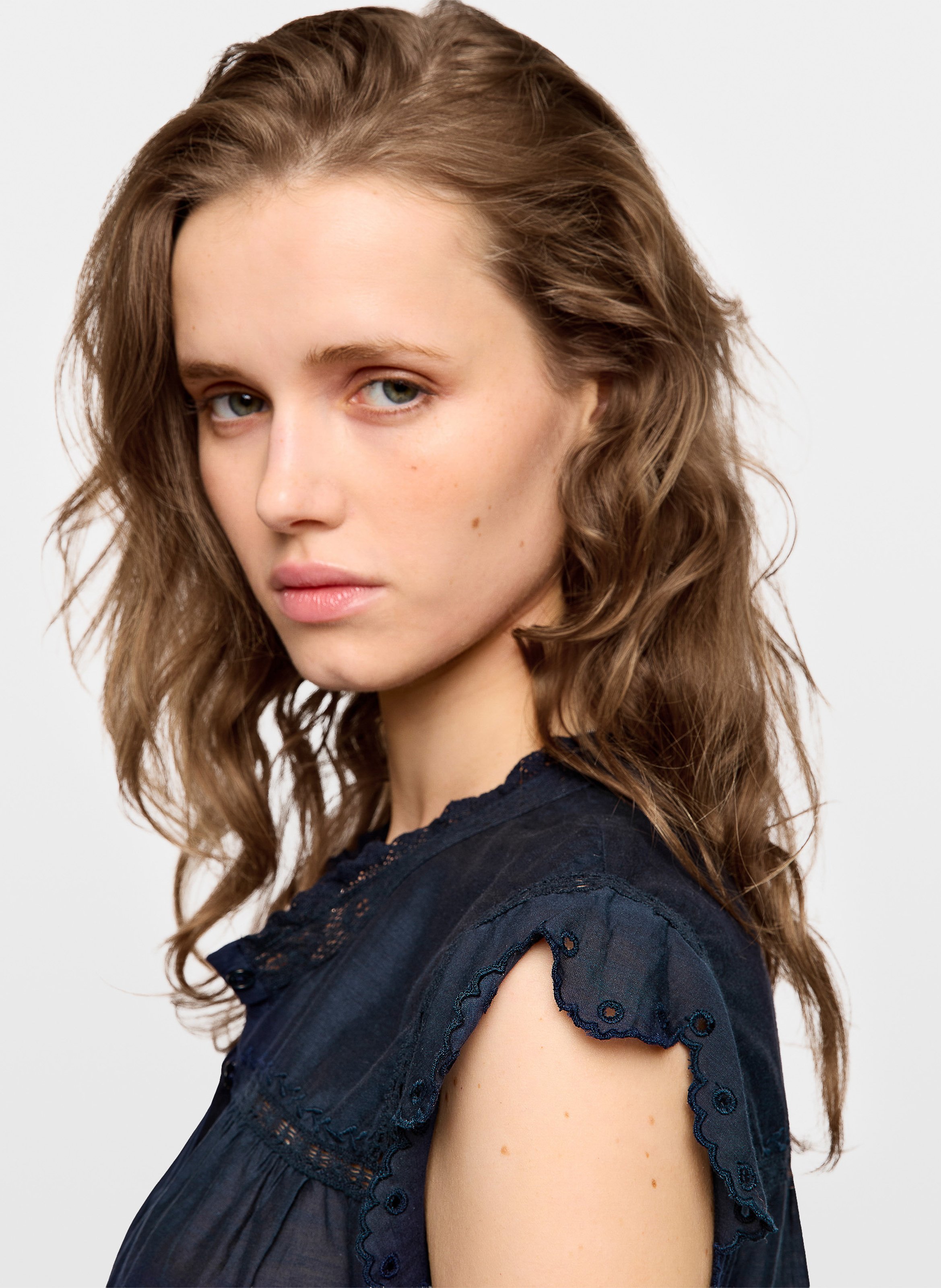 Round neck cotton top tika ZADIG&VOLTAIRE Blue