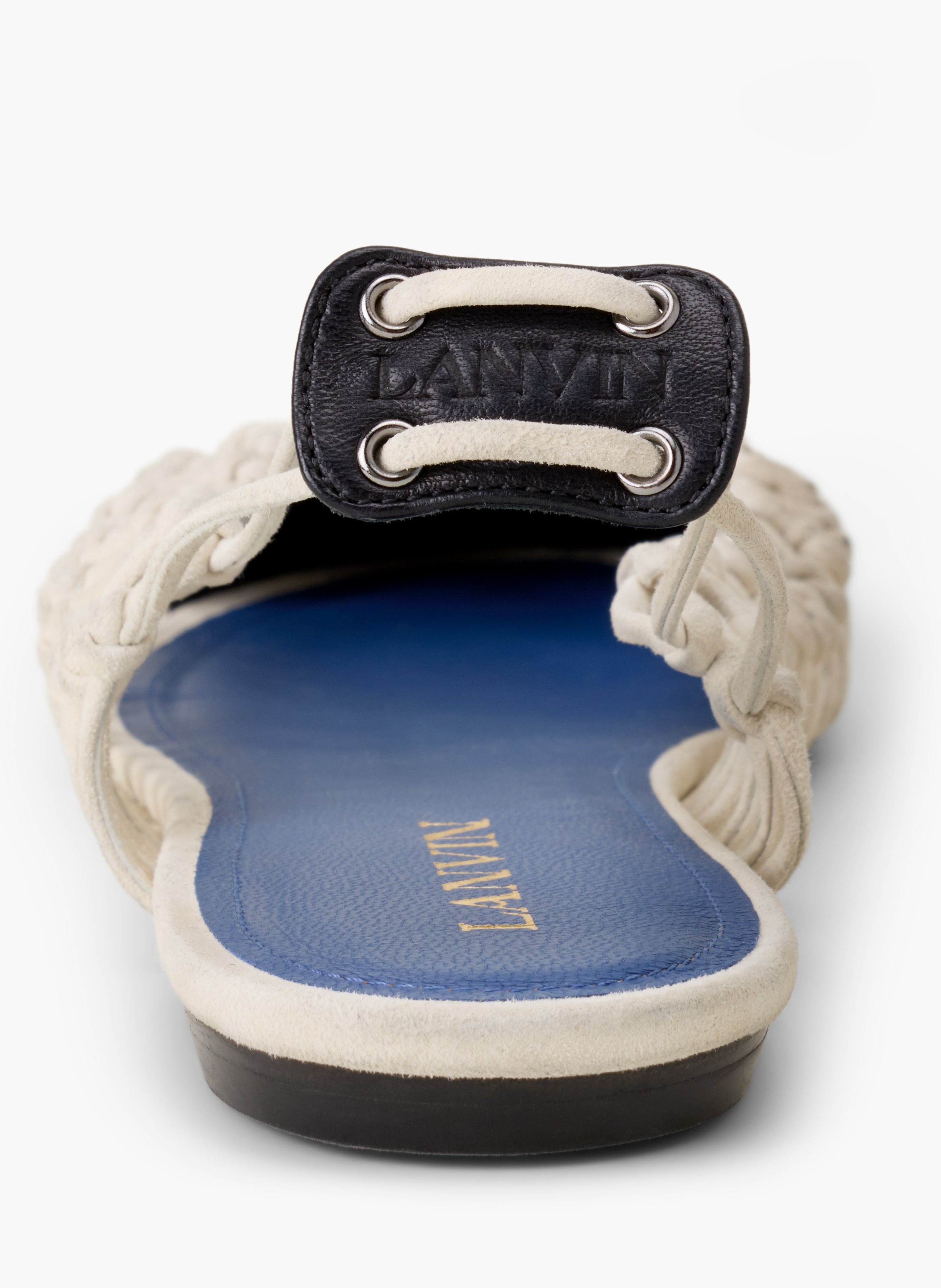 Ballerine slingback knitline en cuir LANVIN Blanc