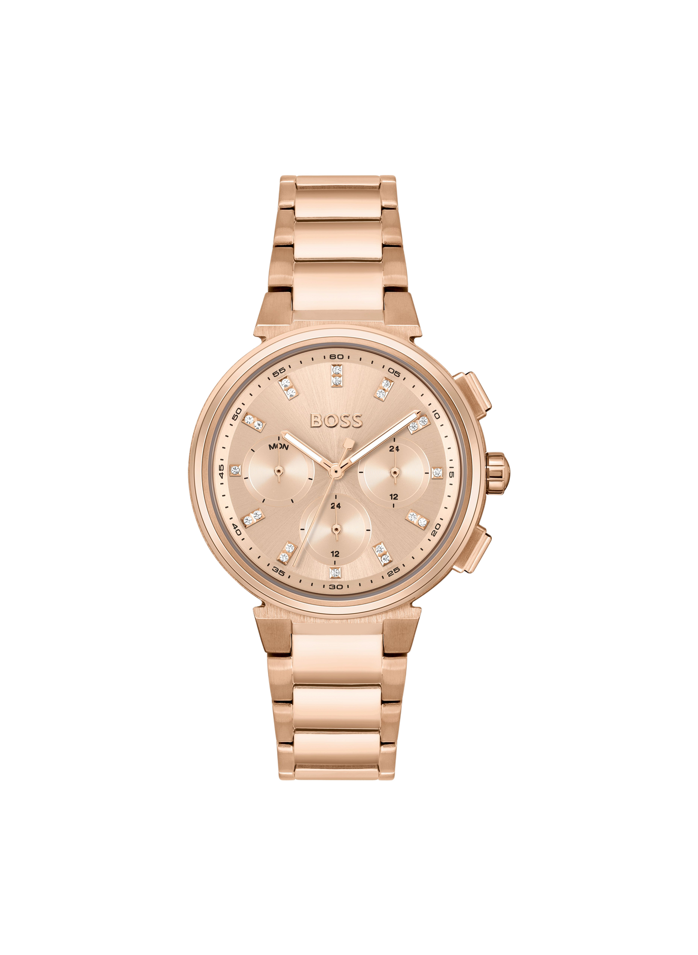 Montre quartz One en acier inoxydable BOSS MONTRES Doré