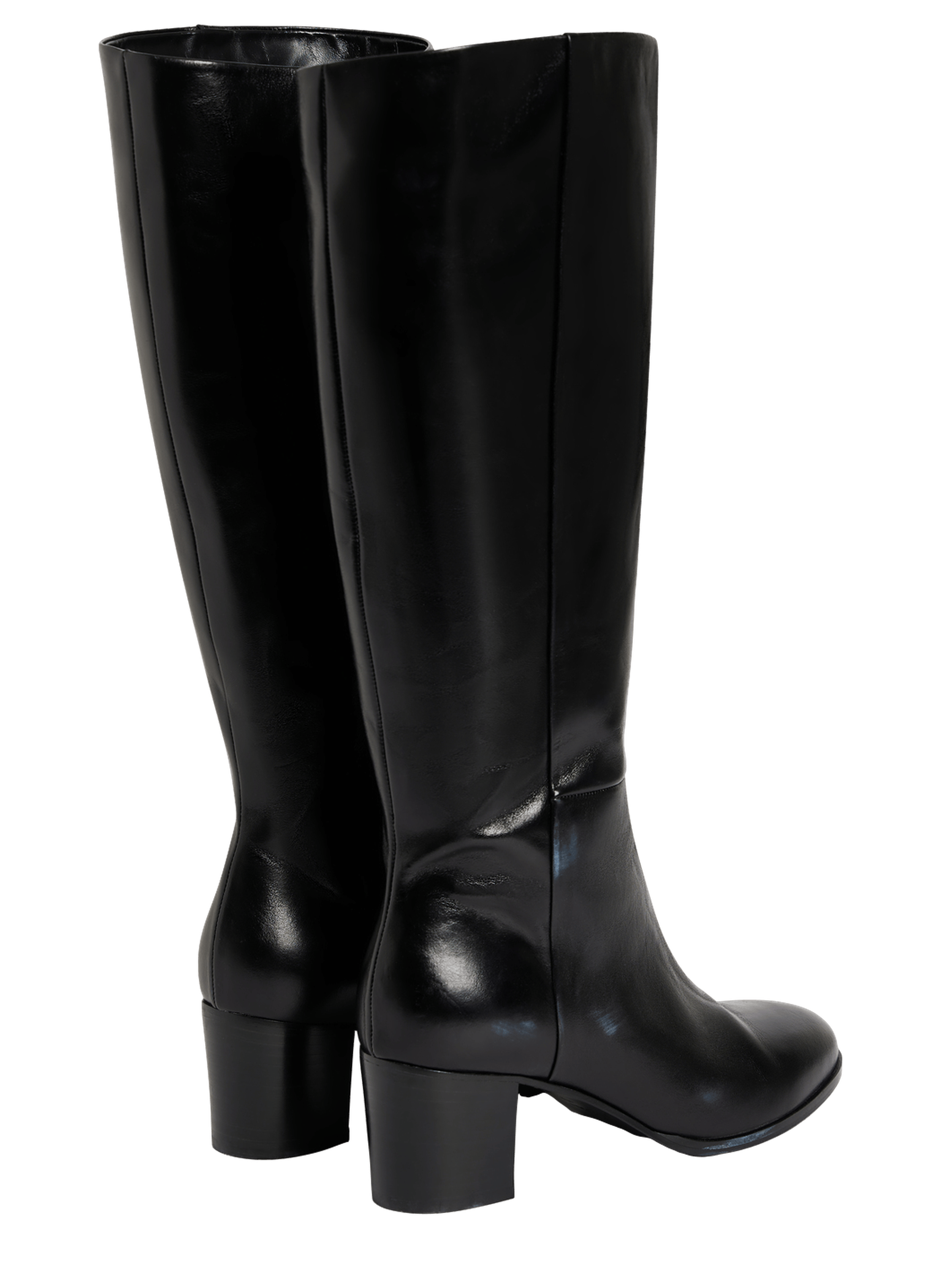 Bottes en cuir noir à talon - lizzie PABLO Noir