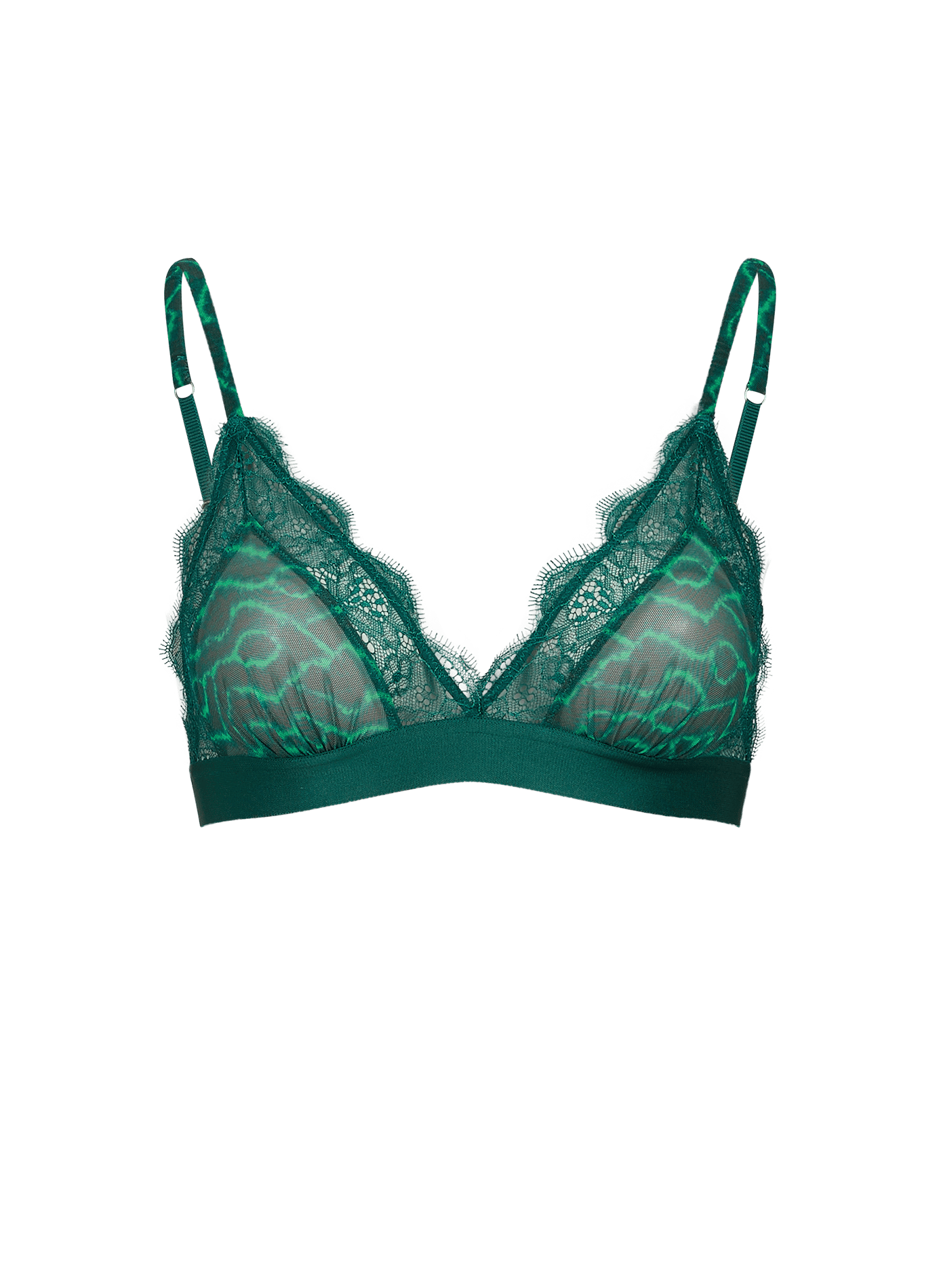 Soutien-gorge triangle imprimé LOVE STORIES Vert