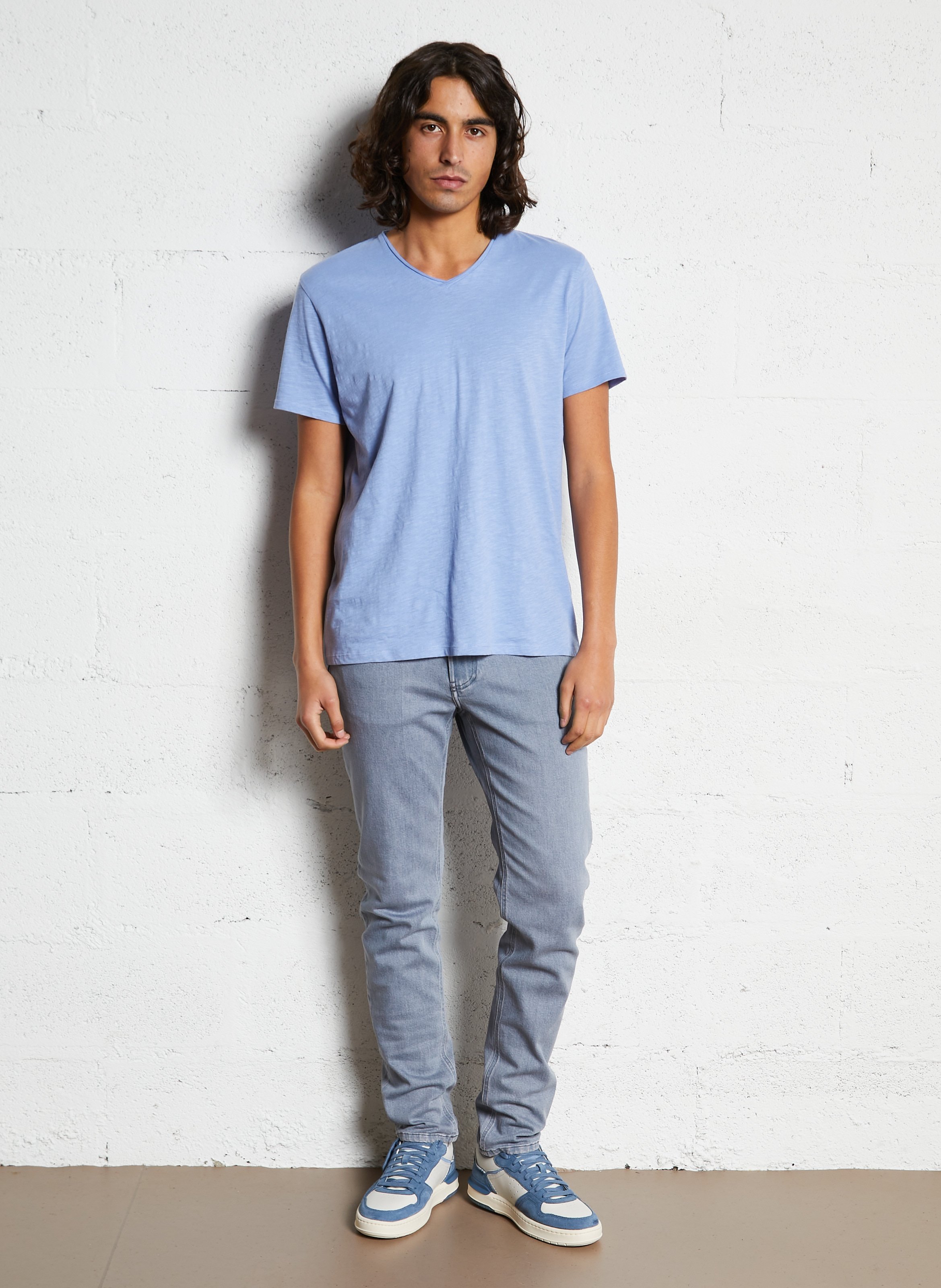 Jean slim en coton mélangé bruce IKKS Bleu