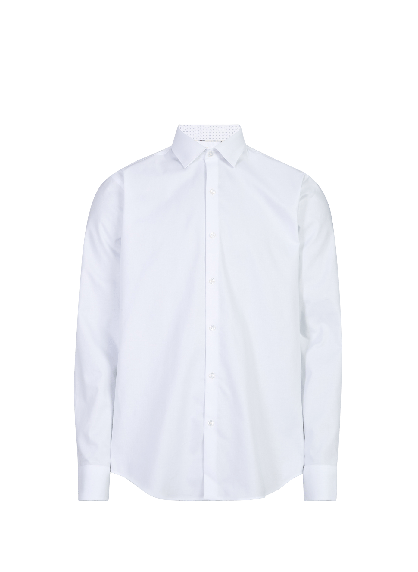 Camicia diritta con bottoni monocolore CALVIN KLEIN Bianco