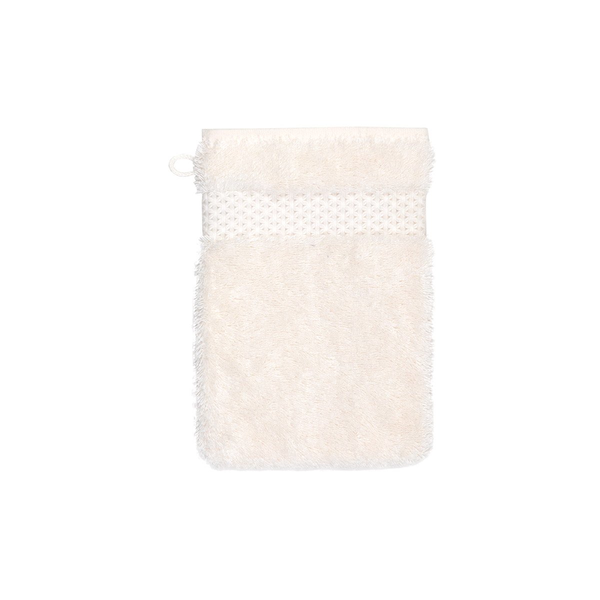 Gant de toilette  en coton modal, etoile  Nacre
