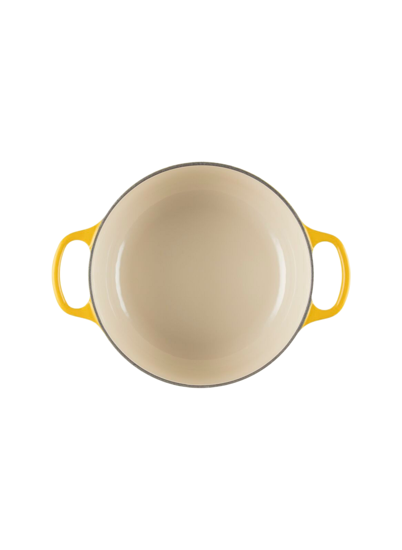 Runde emaillierte Gusseisen-Cocotte LE CREUSET Gelb