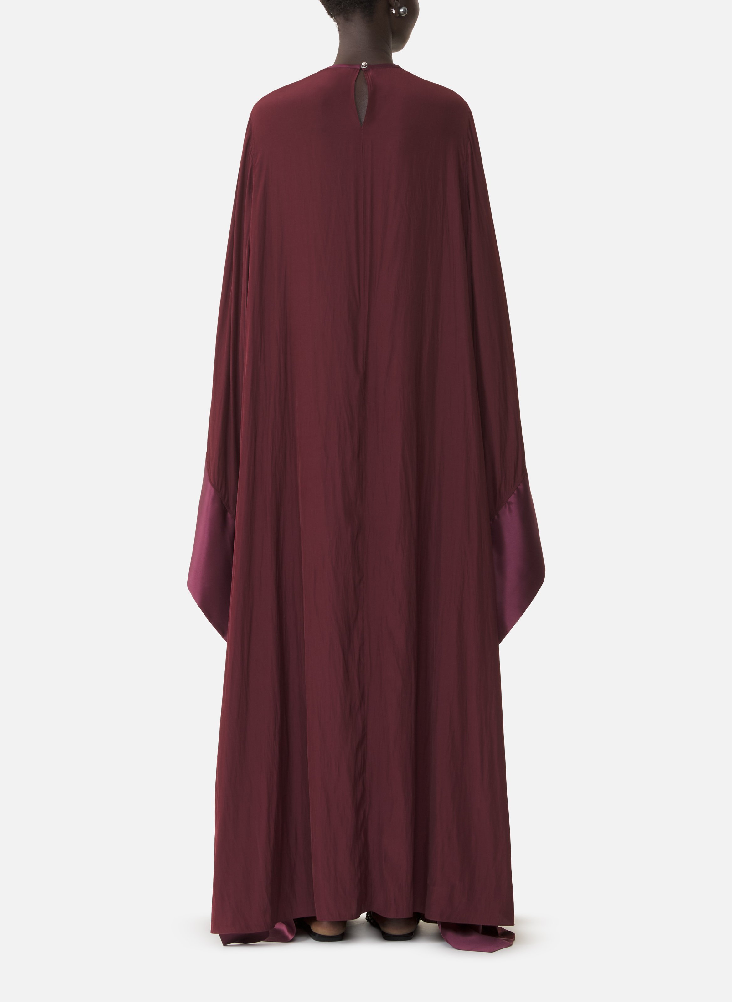 Robe ample longue en charmeuse LANVIN Rouge