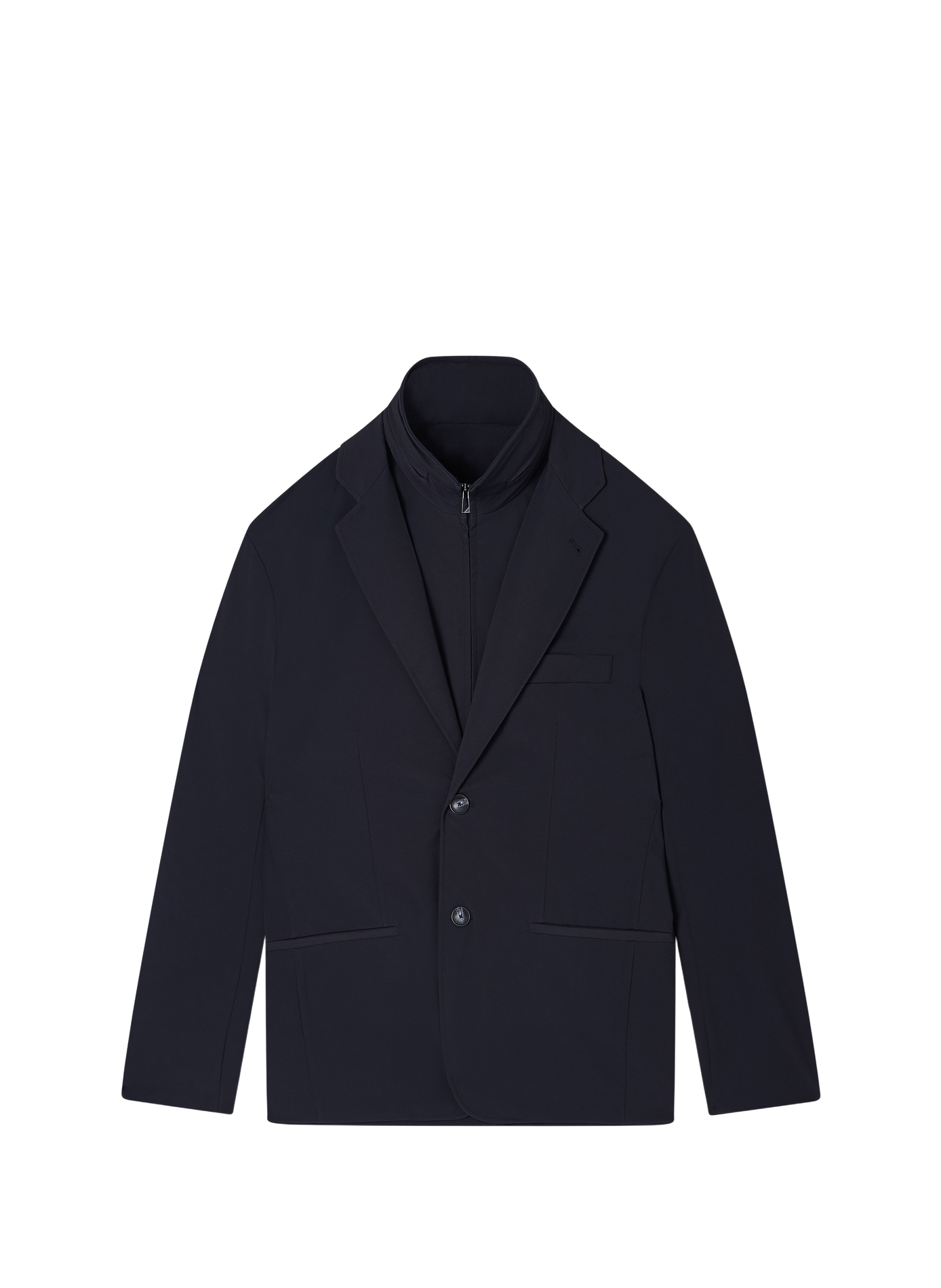 Solid straight blazer EMPORIO ARMANI Blue