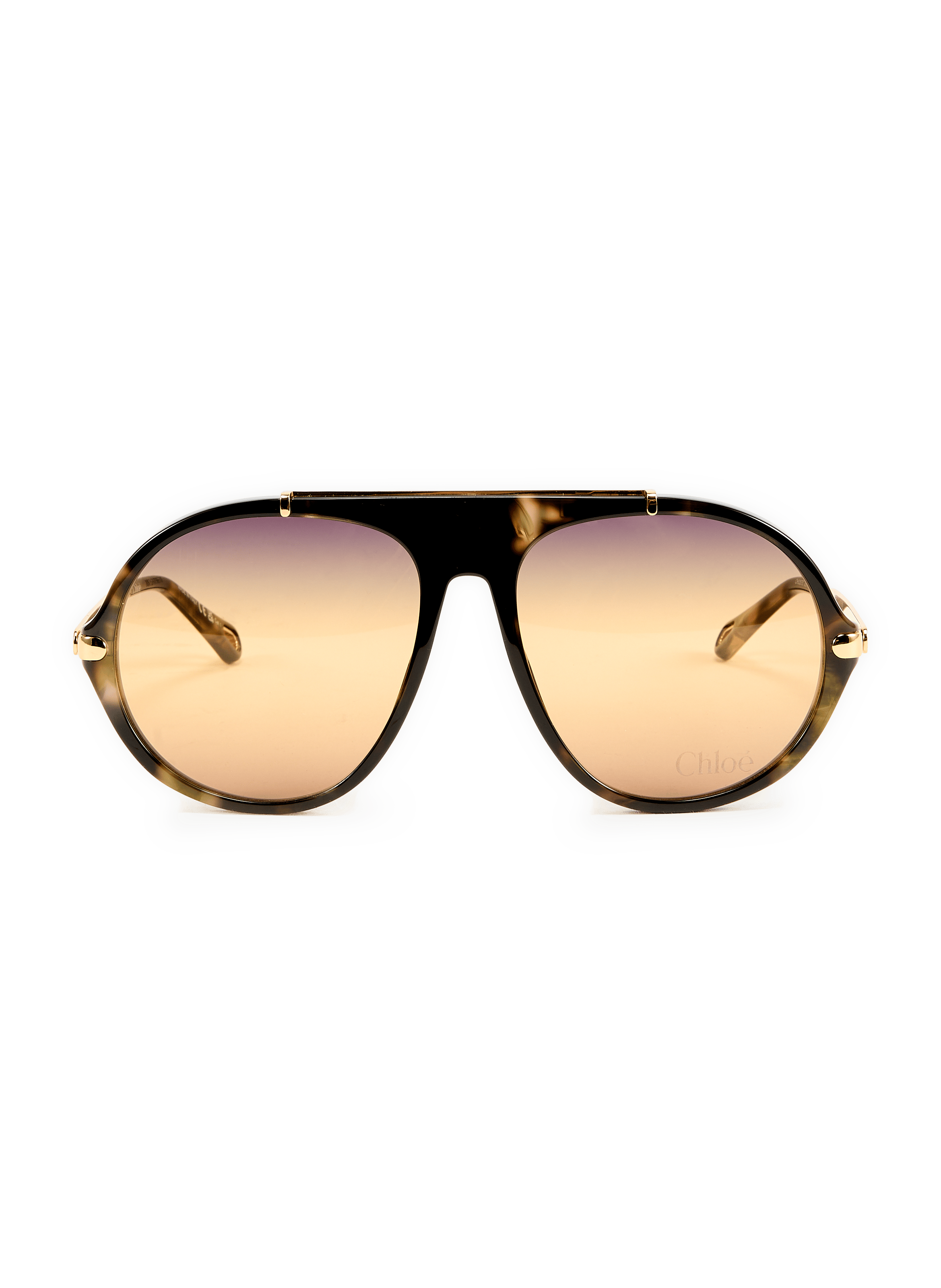 Aviator zonnebril van acetaat CHLOÉ Geel