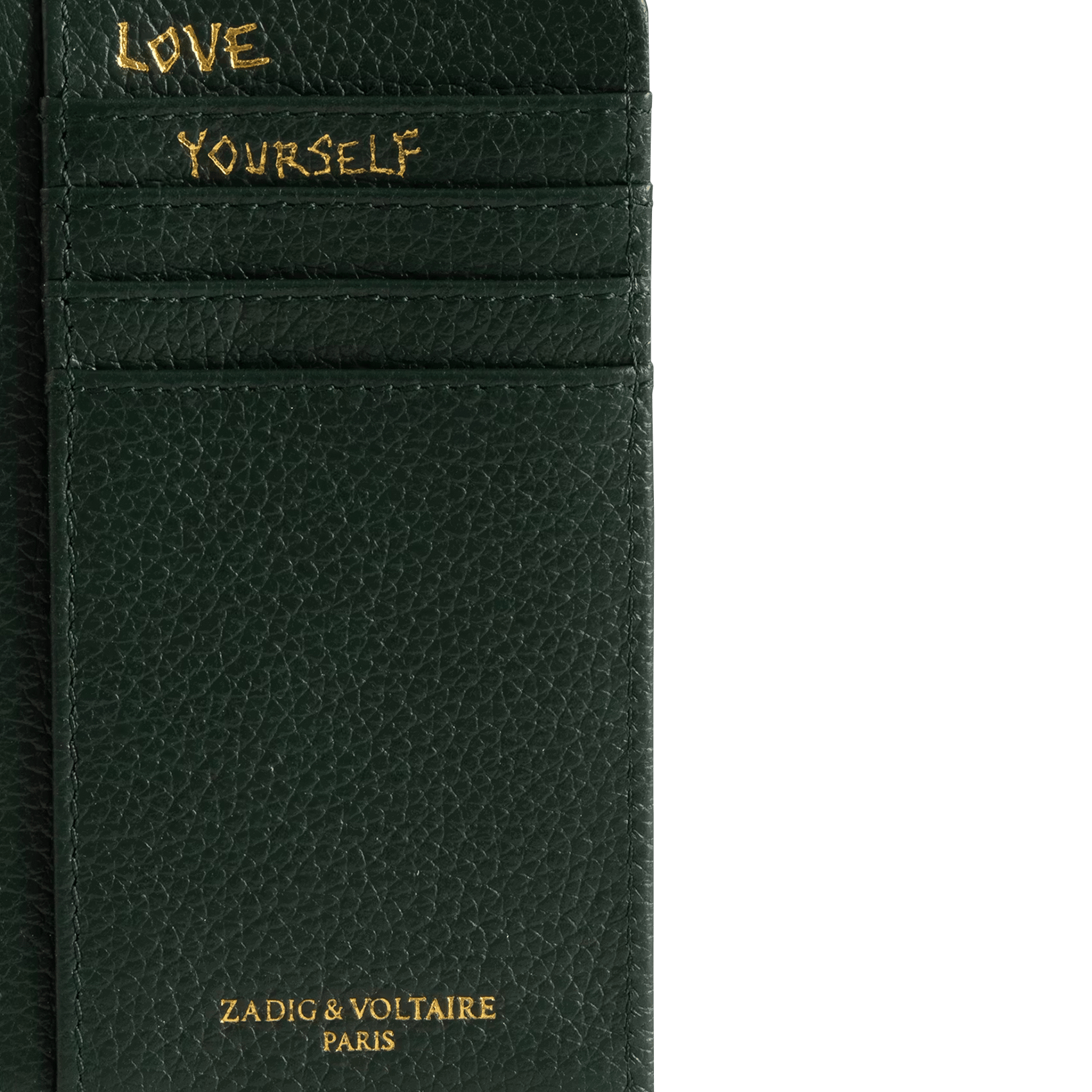 Porte-cartes en cuir zv card ZADIG&VOLTAIRE Vert