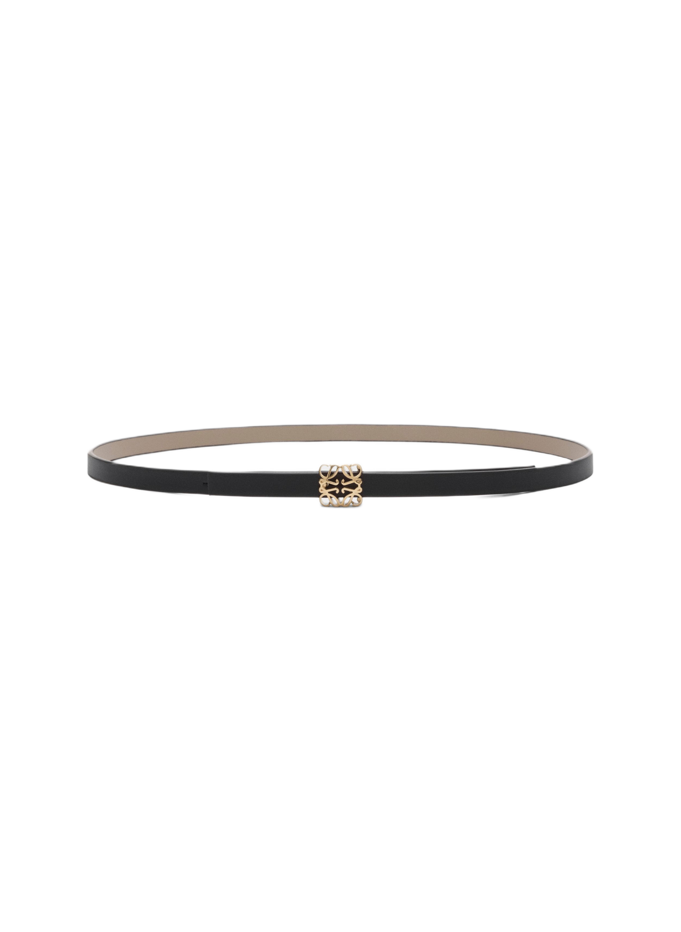 Ceinture réversible Anagram Bombé en cuir de veau lisse LOEWE Multicolore