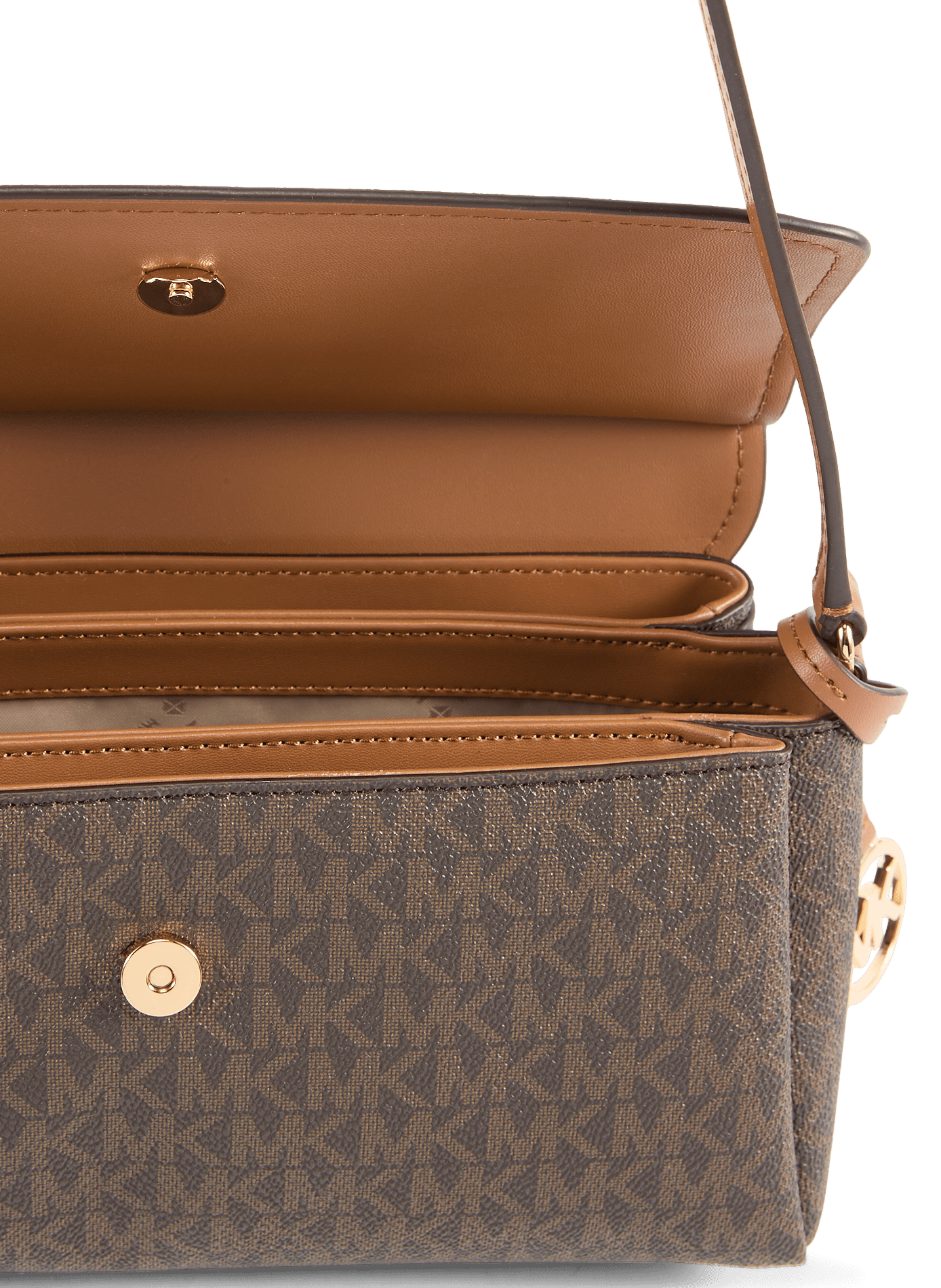 Textured logo print Landry handbag MICHAEL KORS Brown