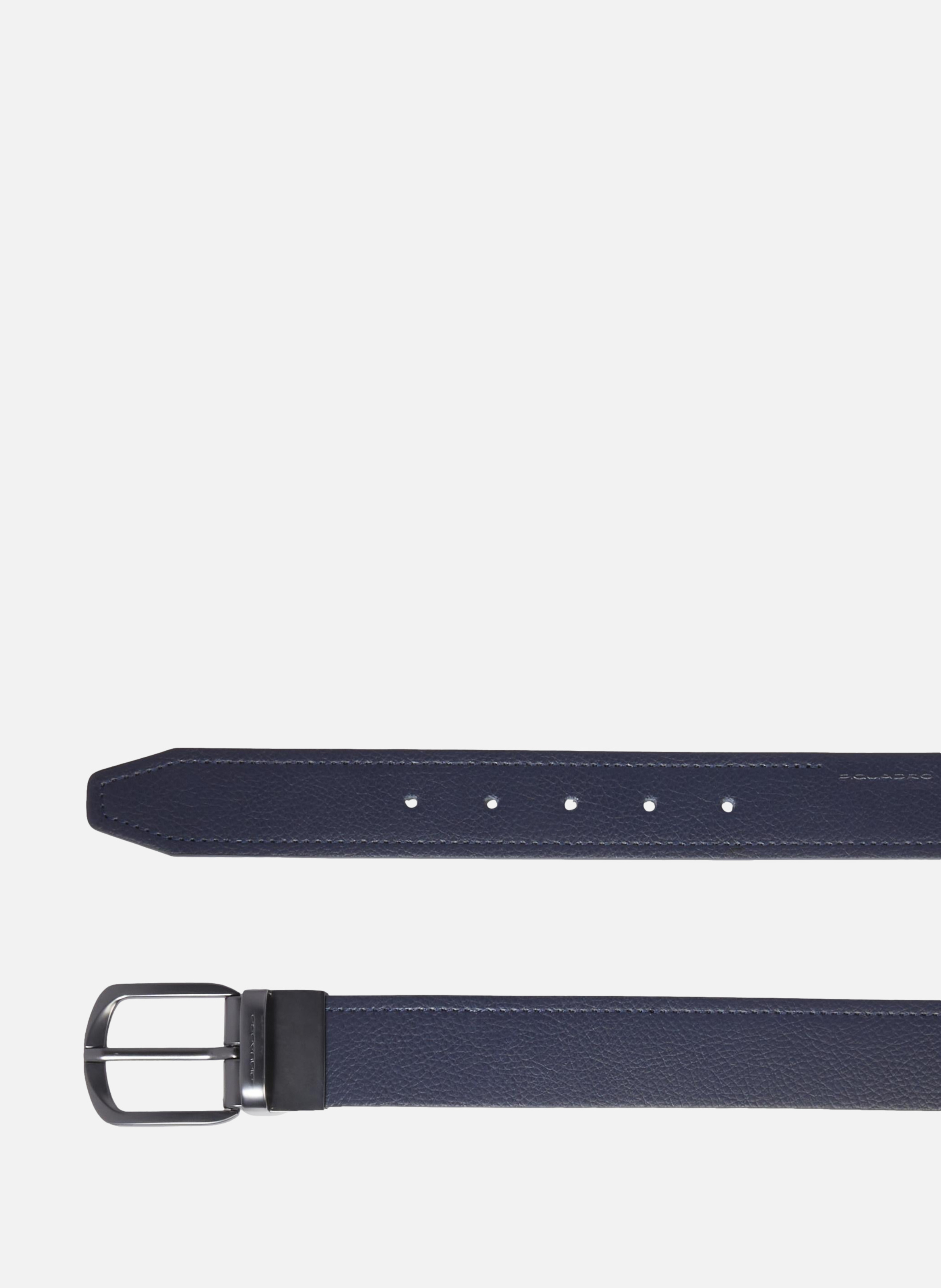 Gürtel herren aus leder mit dornschliesse PIQUADRO Blau