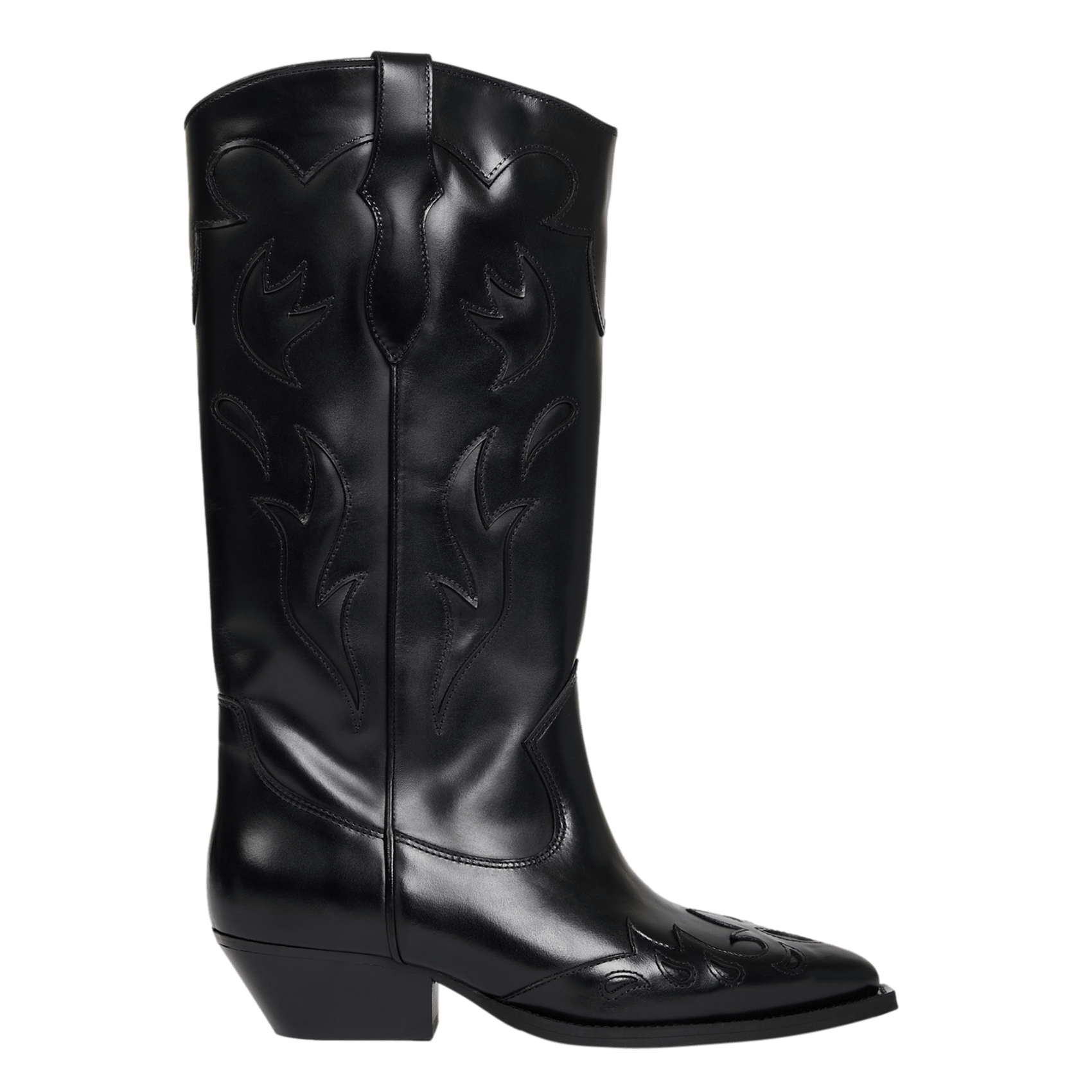 Bottes santiag en cuir SANDRO Noir