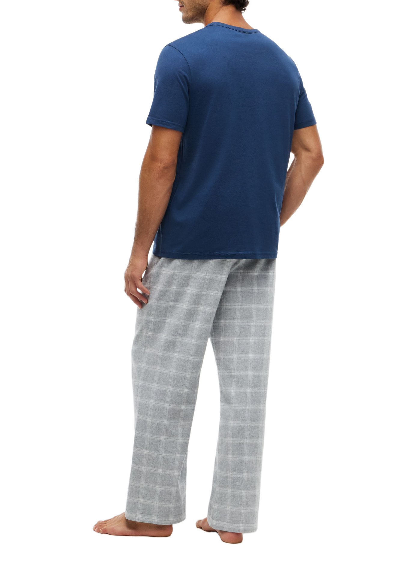 Pantalon de pyjama à carreaux en coton TOMMY HILFIGER Gris