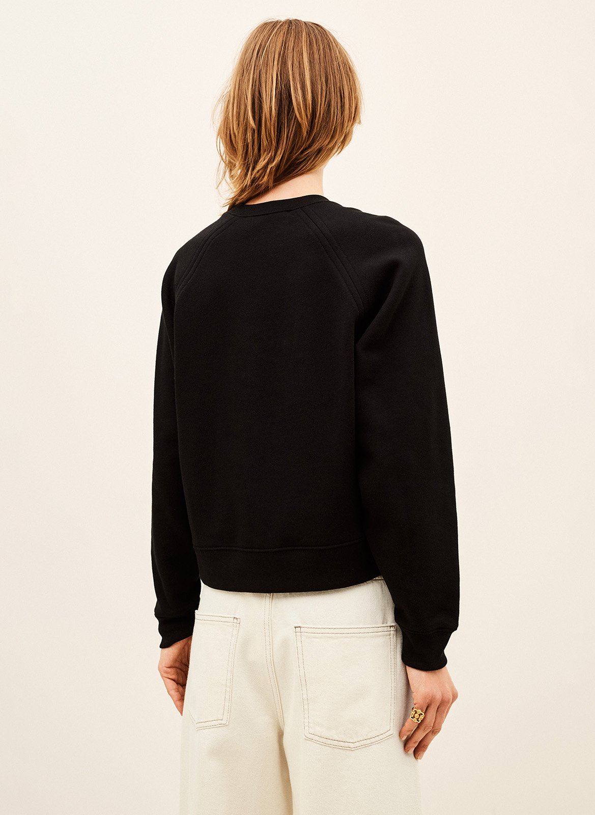 Sweat droit en coton mélangé della BA&SH Noir