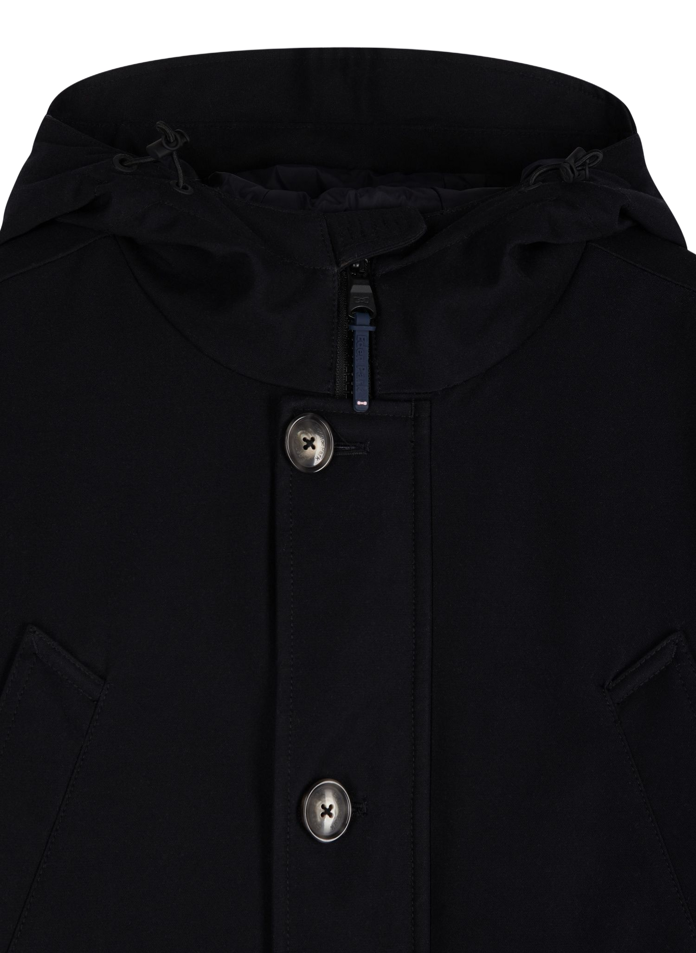 Straight hooded parka EDEN PARK Black