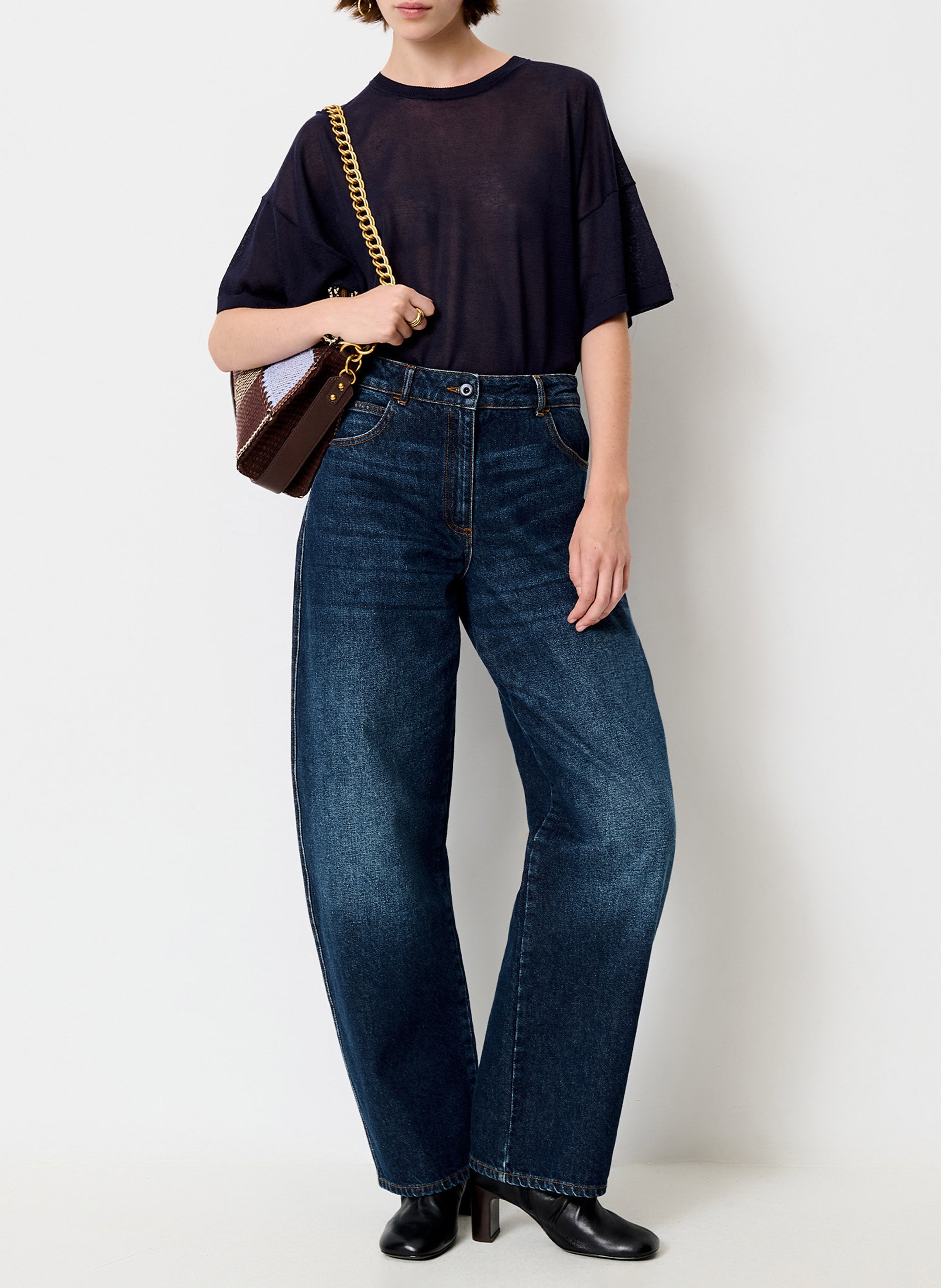 Pull court manches courtes uni ronn SESSUN Bleu