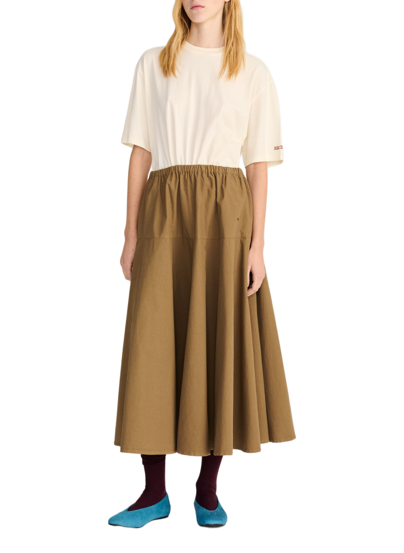 Jupe longue évasée unie BOBO CHOSES Khaki