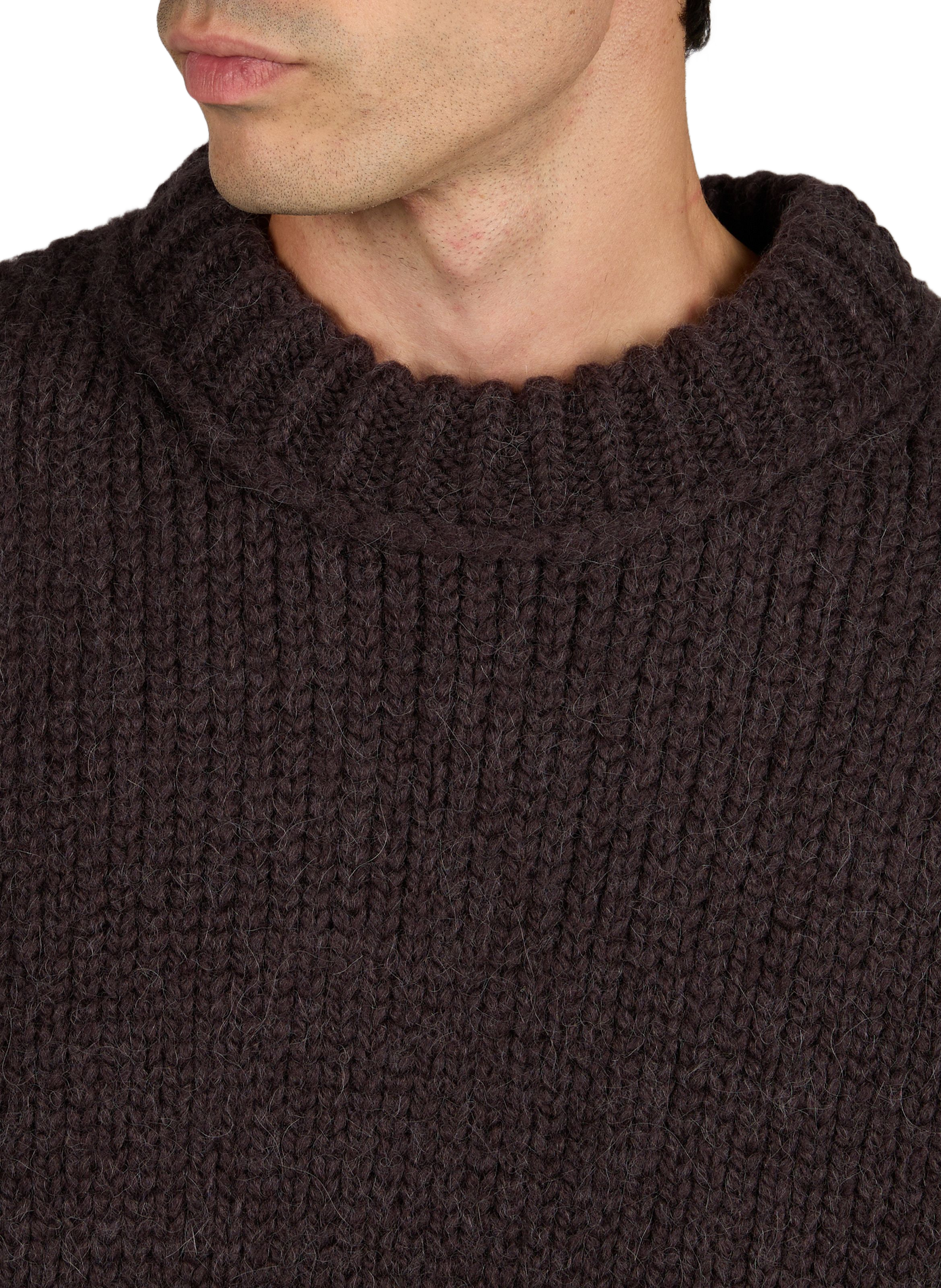 Round-neck wool oversized sweater OUR LEGACY Brown