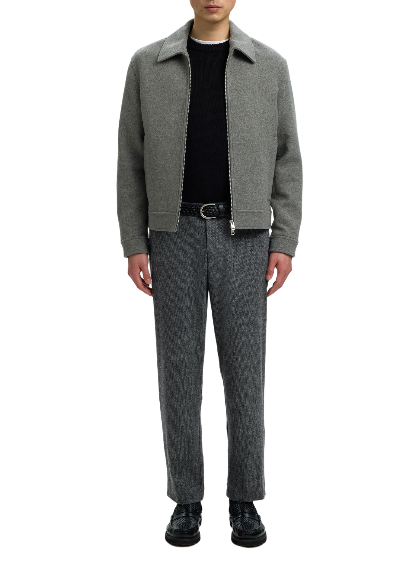 Gerade Hose SELECTED Grau