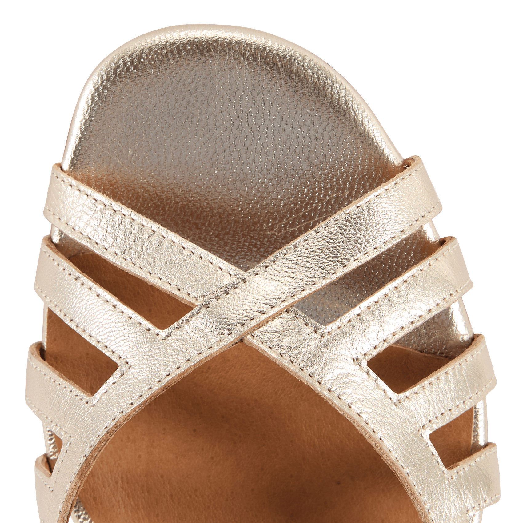 Leren sandalen met hak LA FEE MARABOUTEE Geel