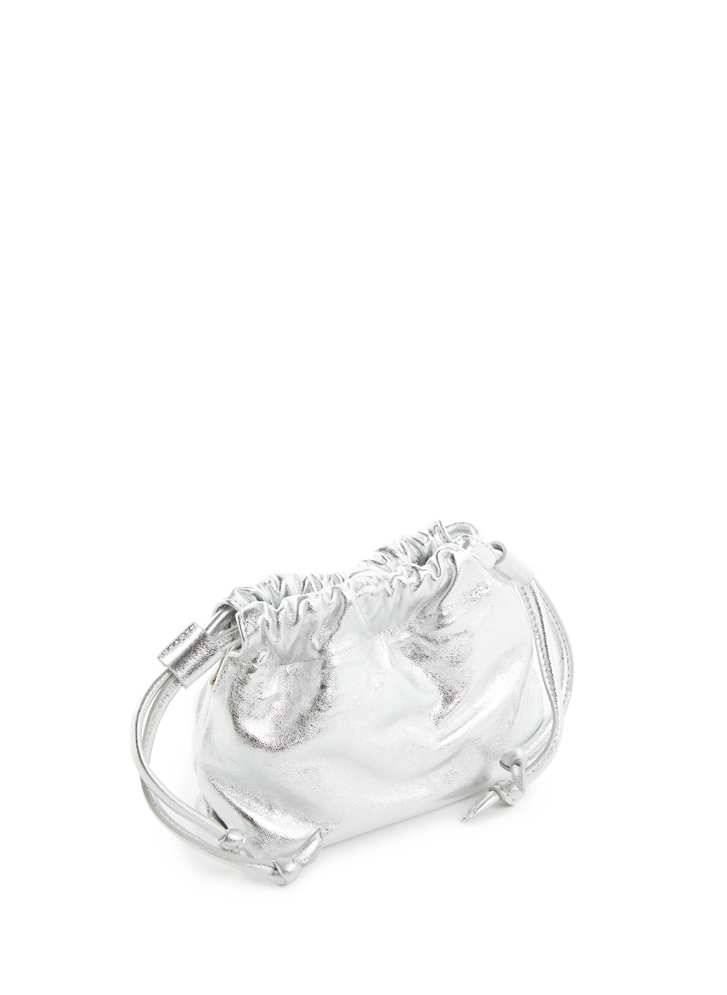 Pochette métallisé en cuir