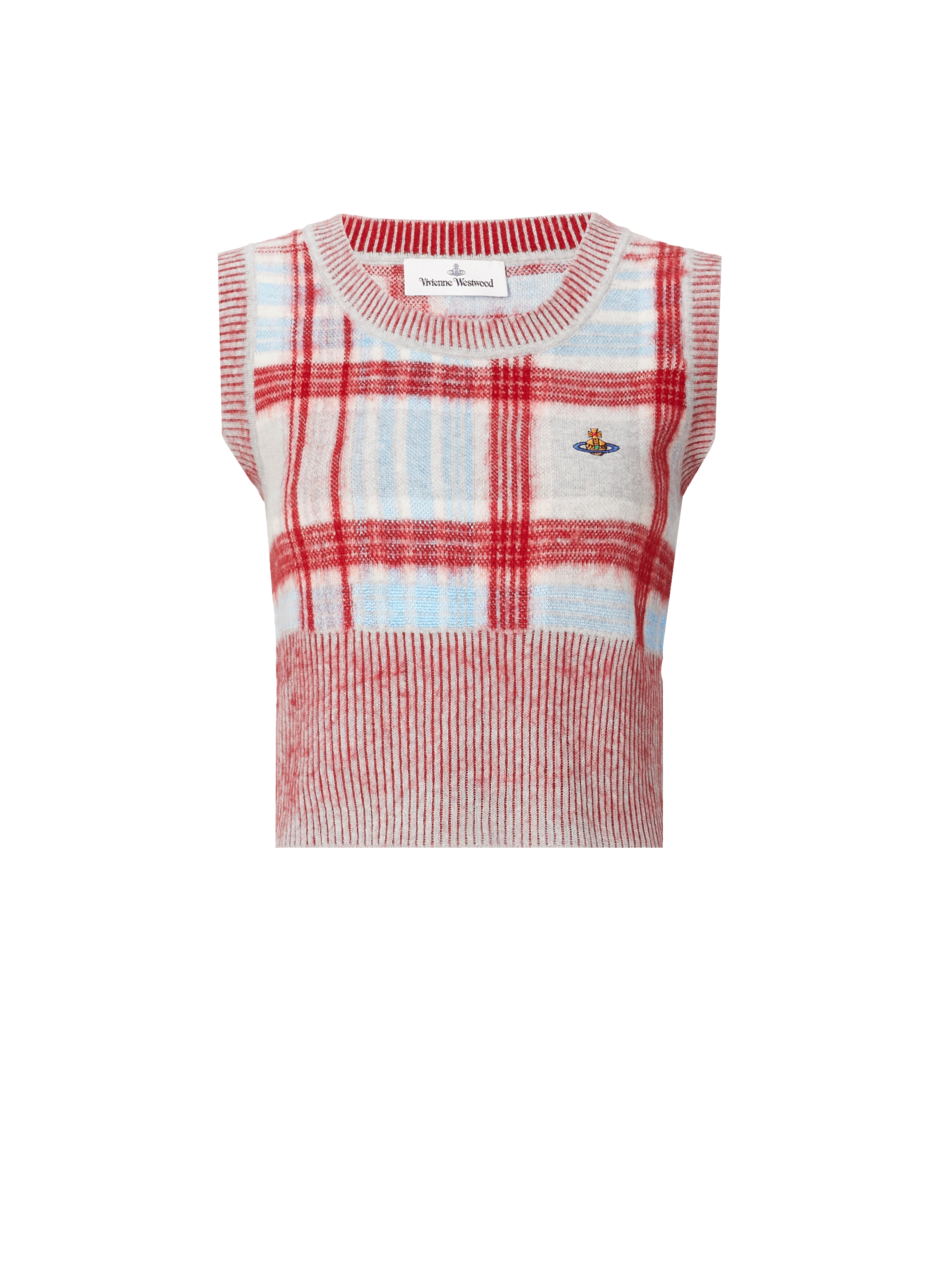 Pull madras sans manches