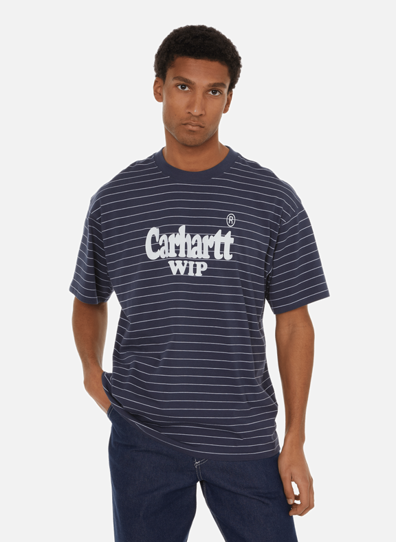 CARHARTT WIP T-shirt rayé en coton Bleu