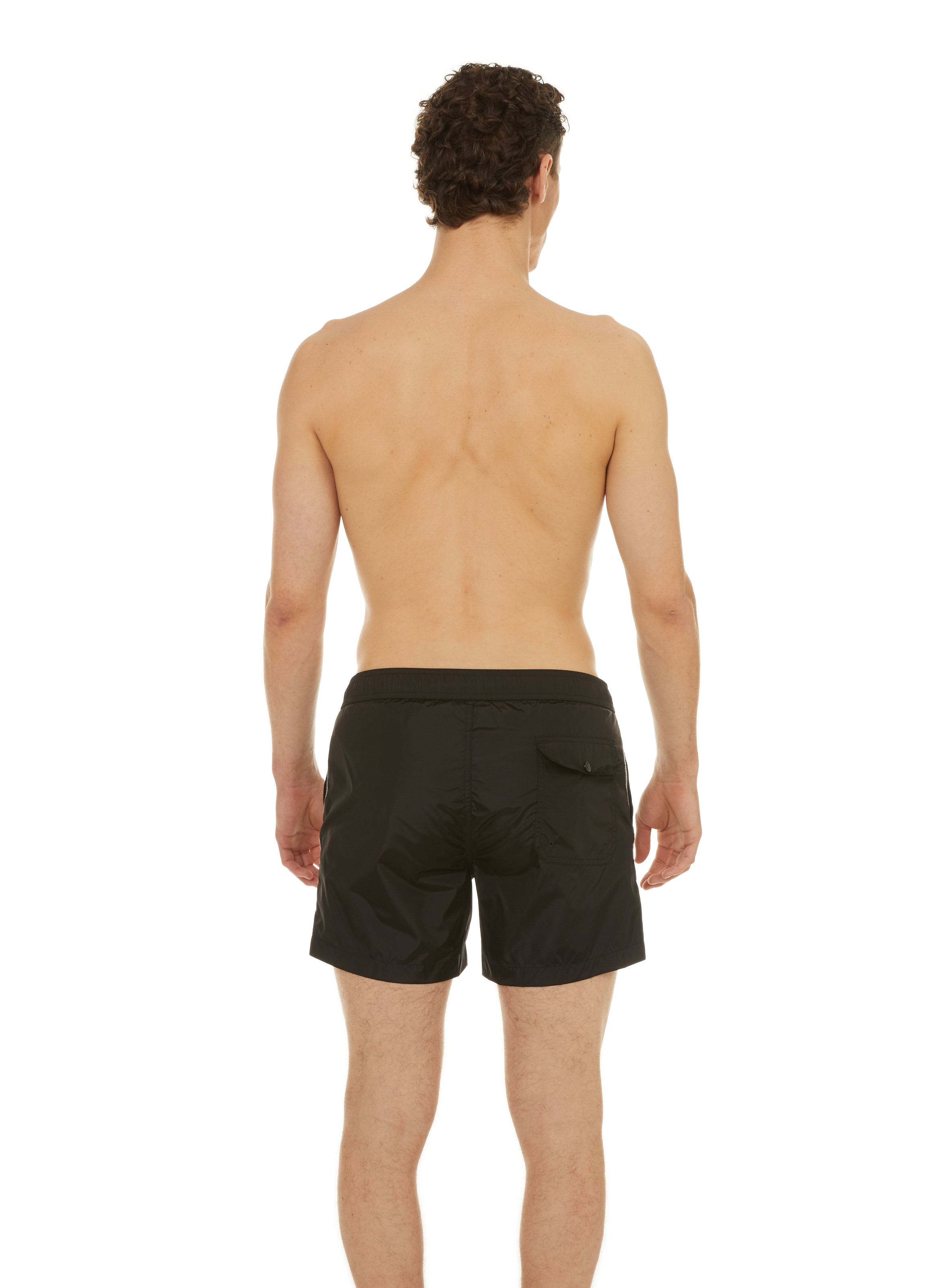 Solid color swim shorts MONCLER Black
