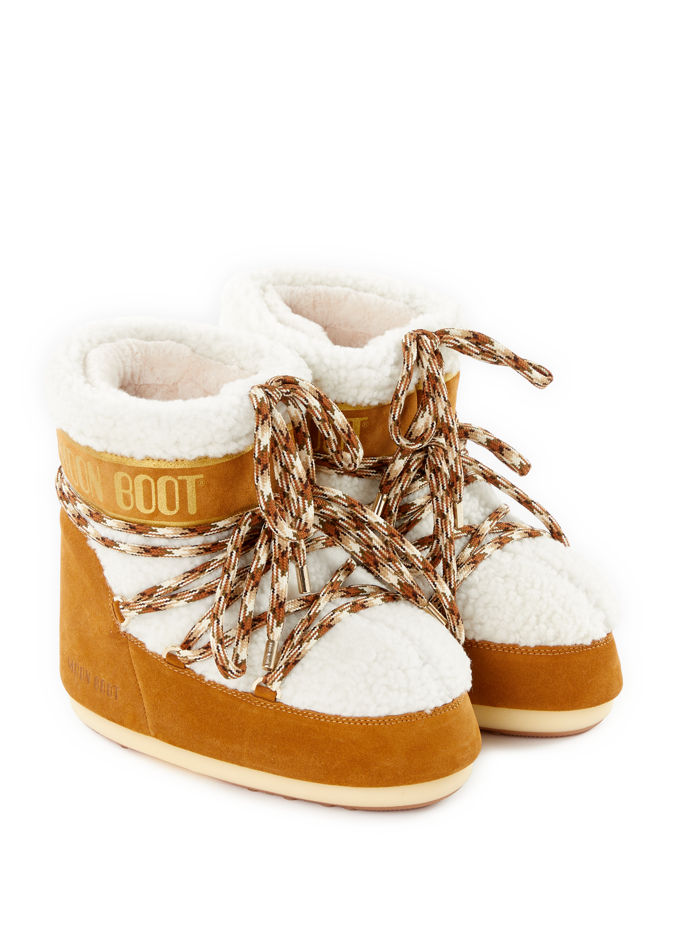 Low Icon leather boots MOON BOOT Brown