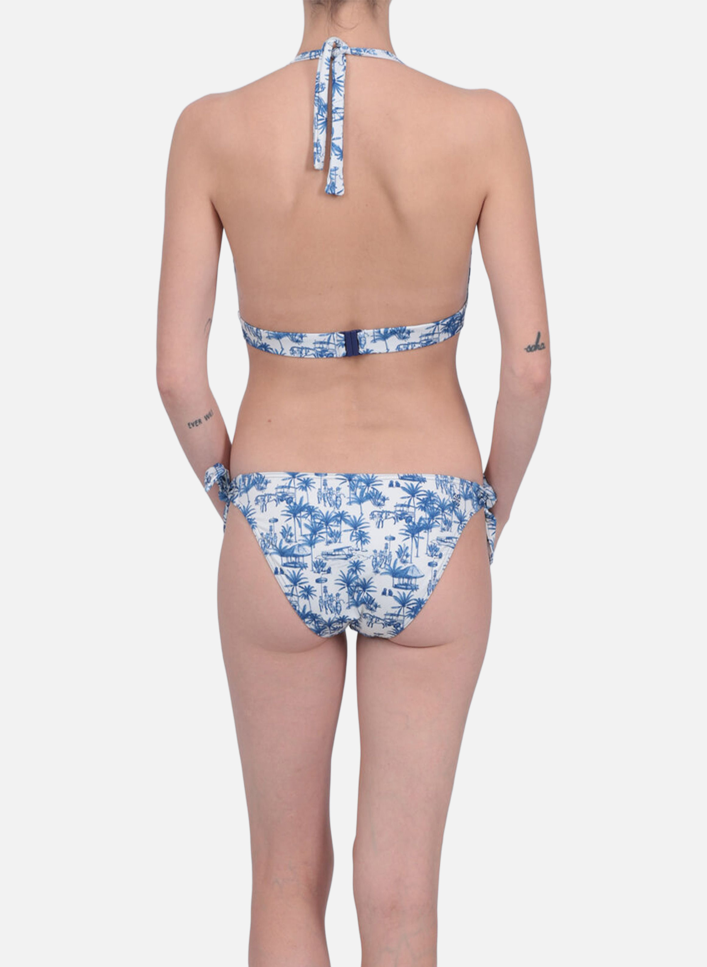 Haut de maillot de bain  toile balinaise GILI'S Bleu