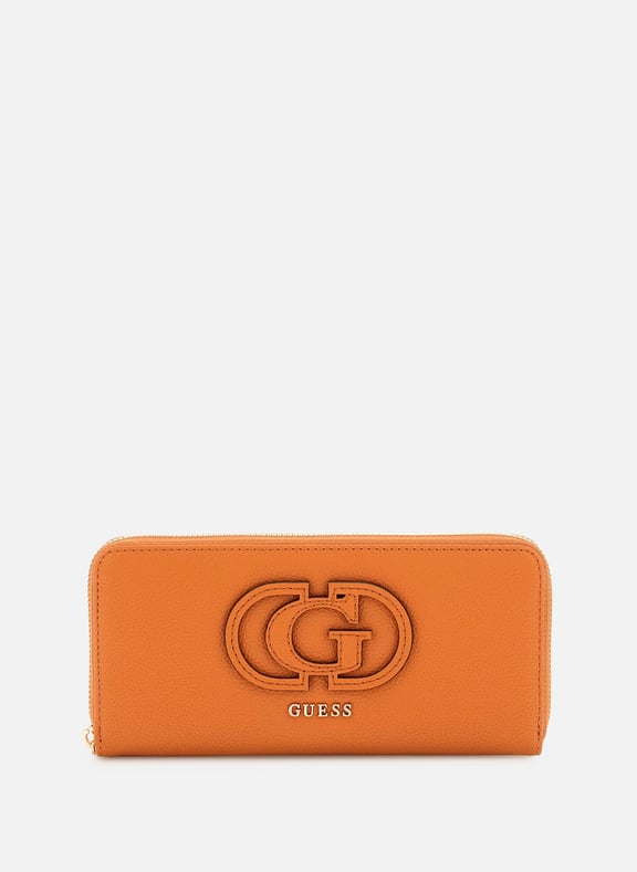 Portefeuille à logo Marron by GUESS GUESS Portefeuille à logo Marron