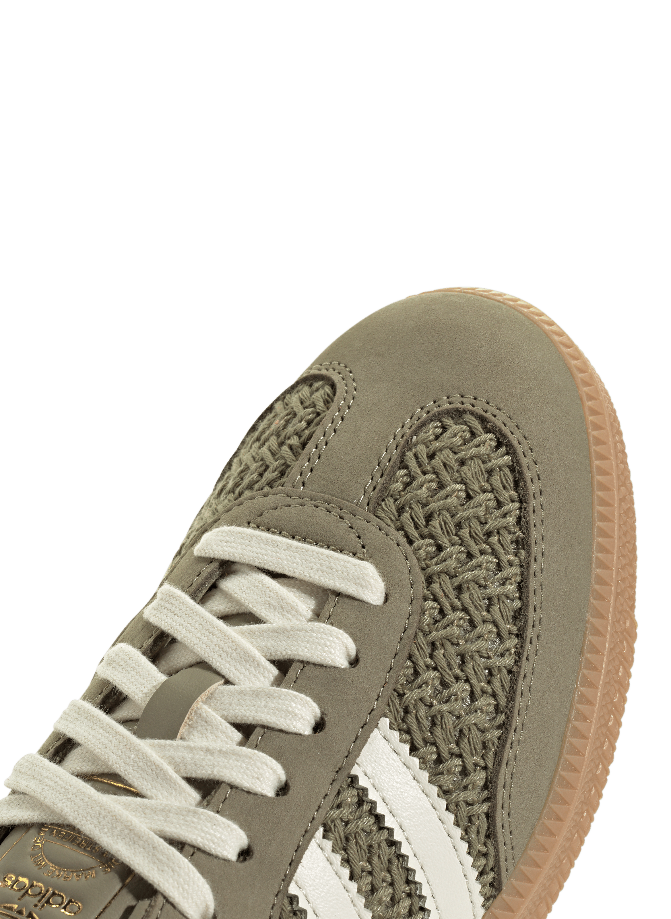 Low-top Samba OG sneakers in mixed leather ADIDAS Green