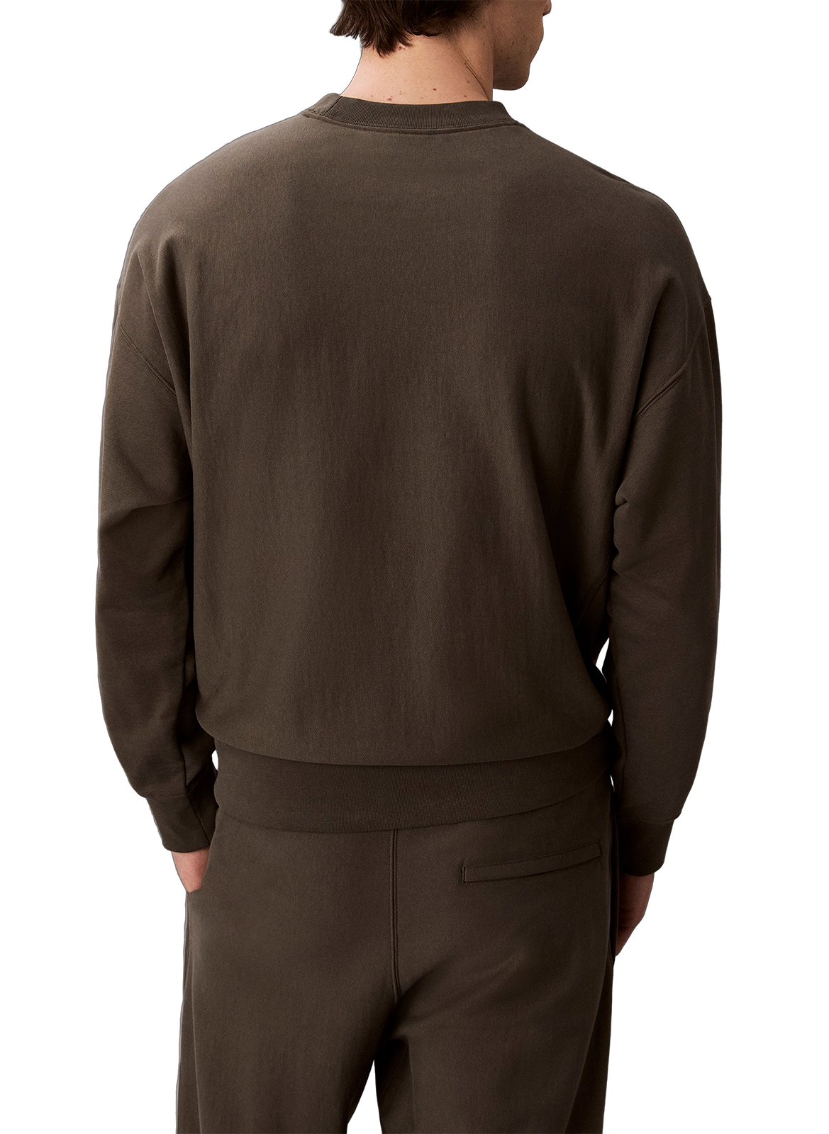 Sweatshirt oversize en tissu éponge de coton CALVIN KLEIN Kaki