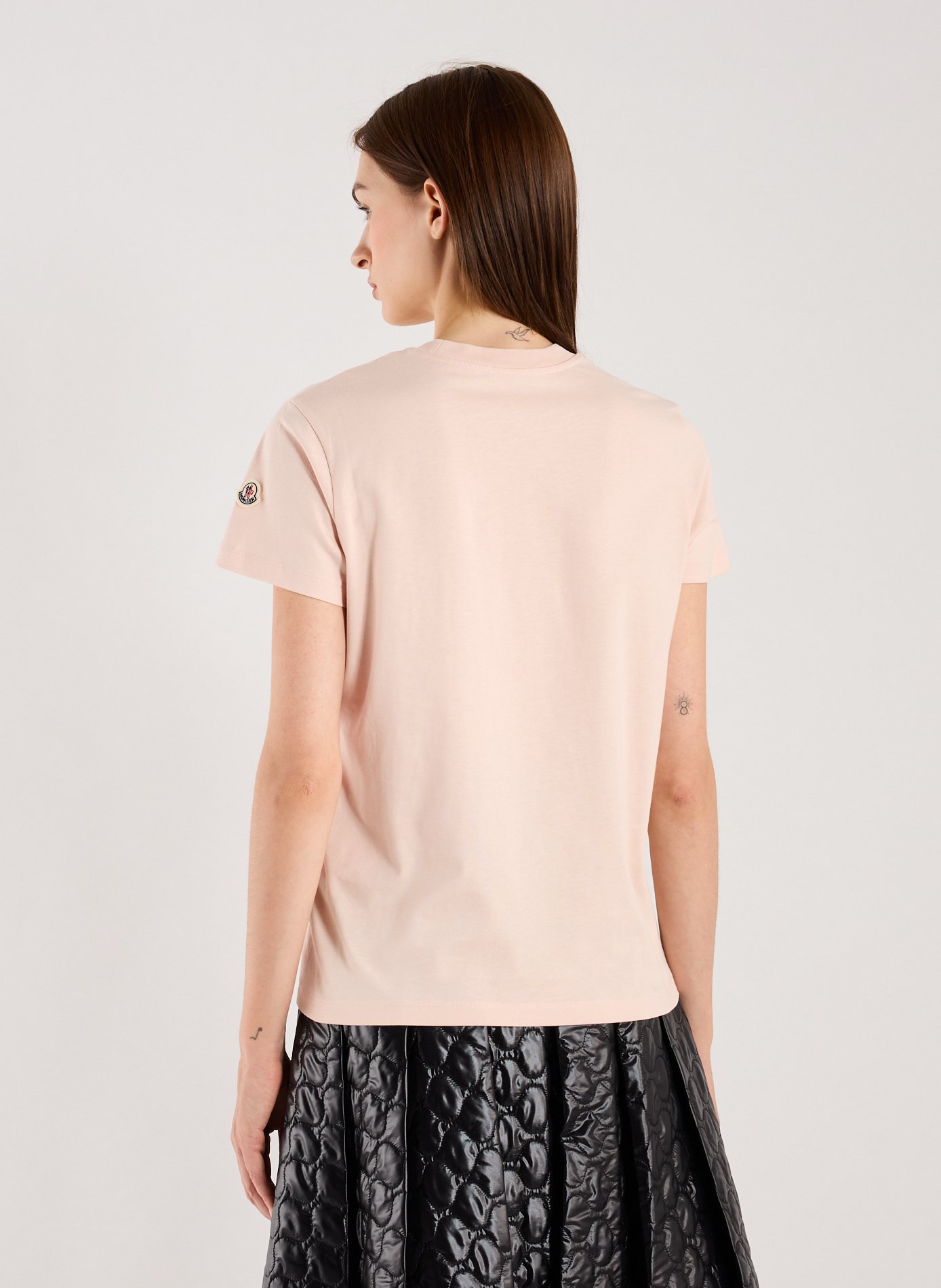 Cotton Logo T-shirt MONCLER Pink