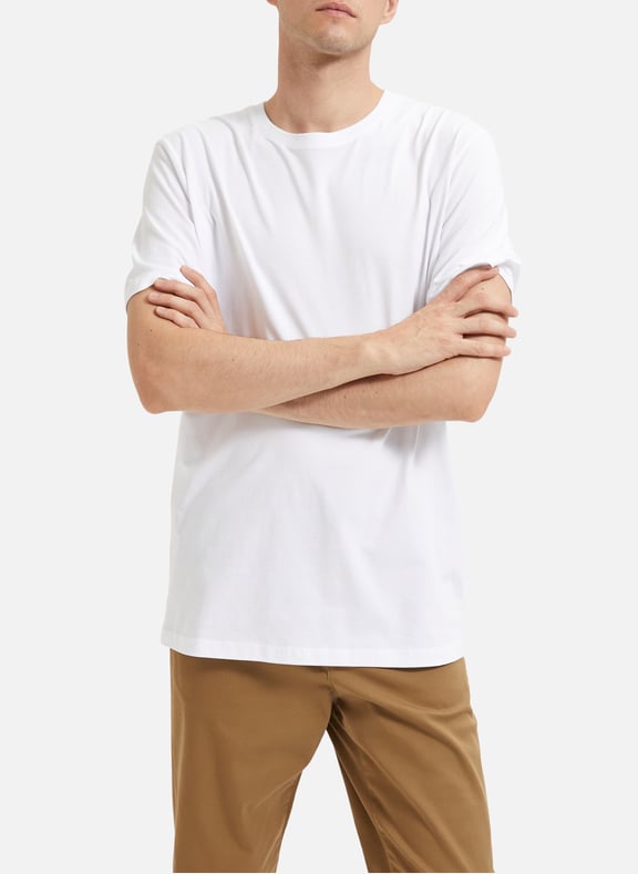 T-shirt en coton Blanc by SELECTED SELECTED T-shirt en coton Blanc