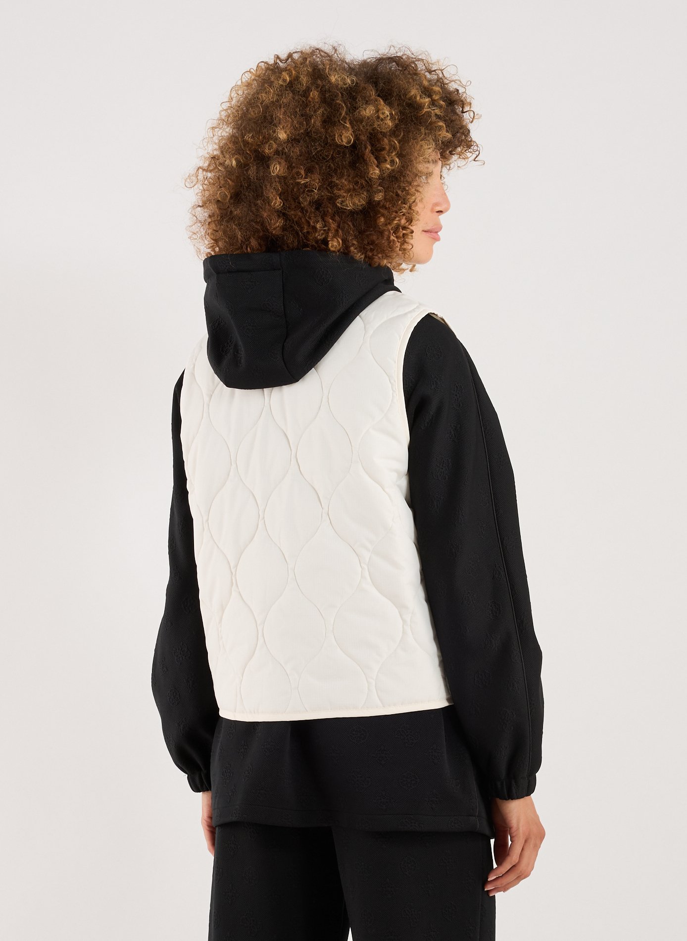 Gilet sans manches matelassé GUESS Blanc