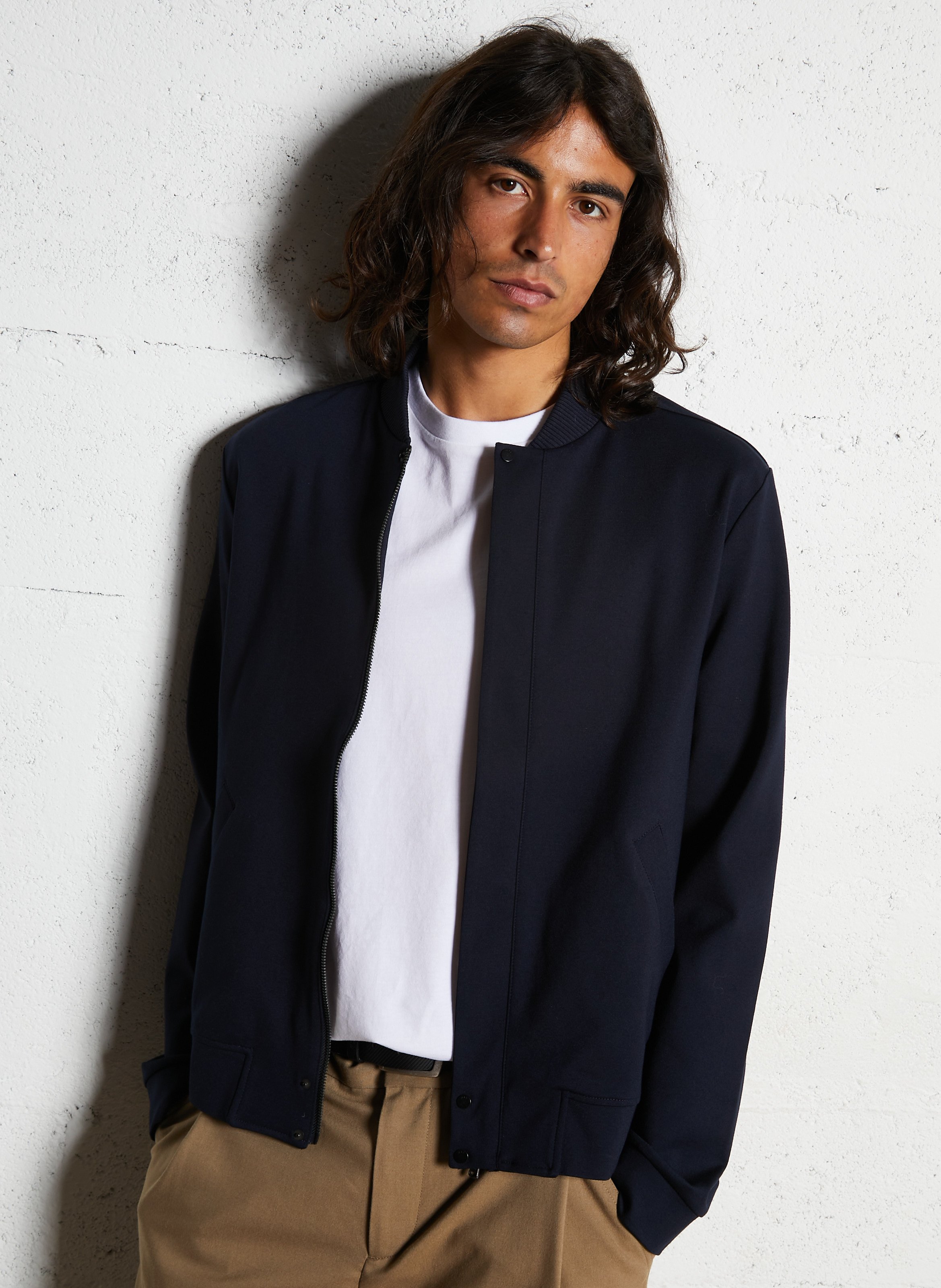 Blouson droit zippé uni IKKS Bleu