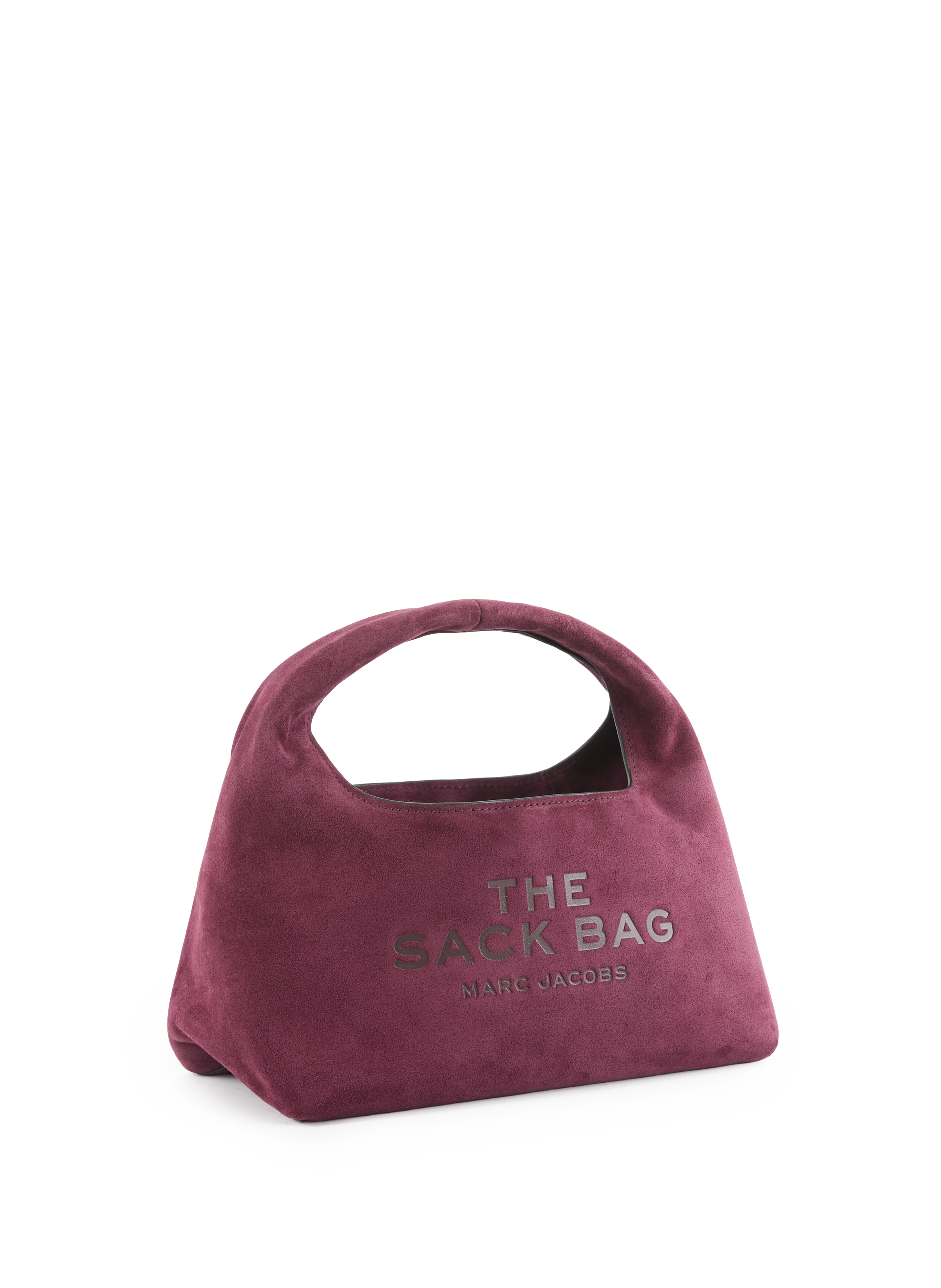 Sac à main The Mini Sack Bag en cuir suédé MARC JACOBS Rouge