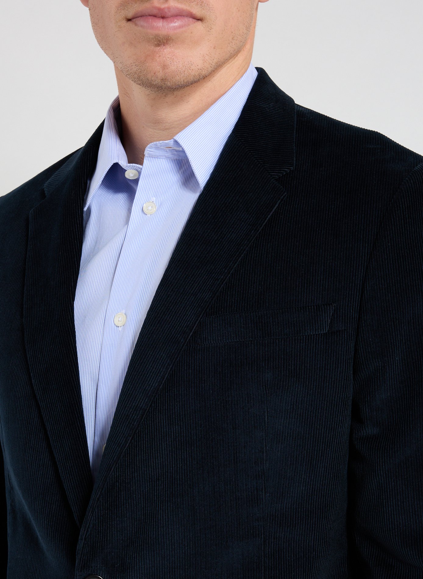 Corduroy wool blend suit AU PRINTEMPS PARIS Blue