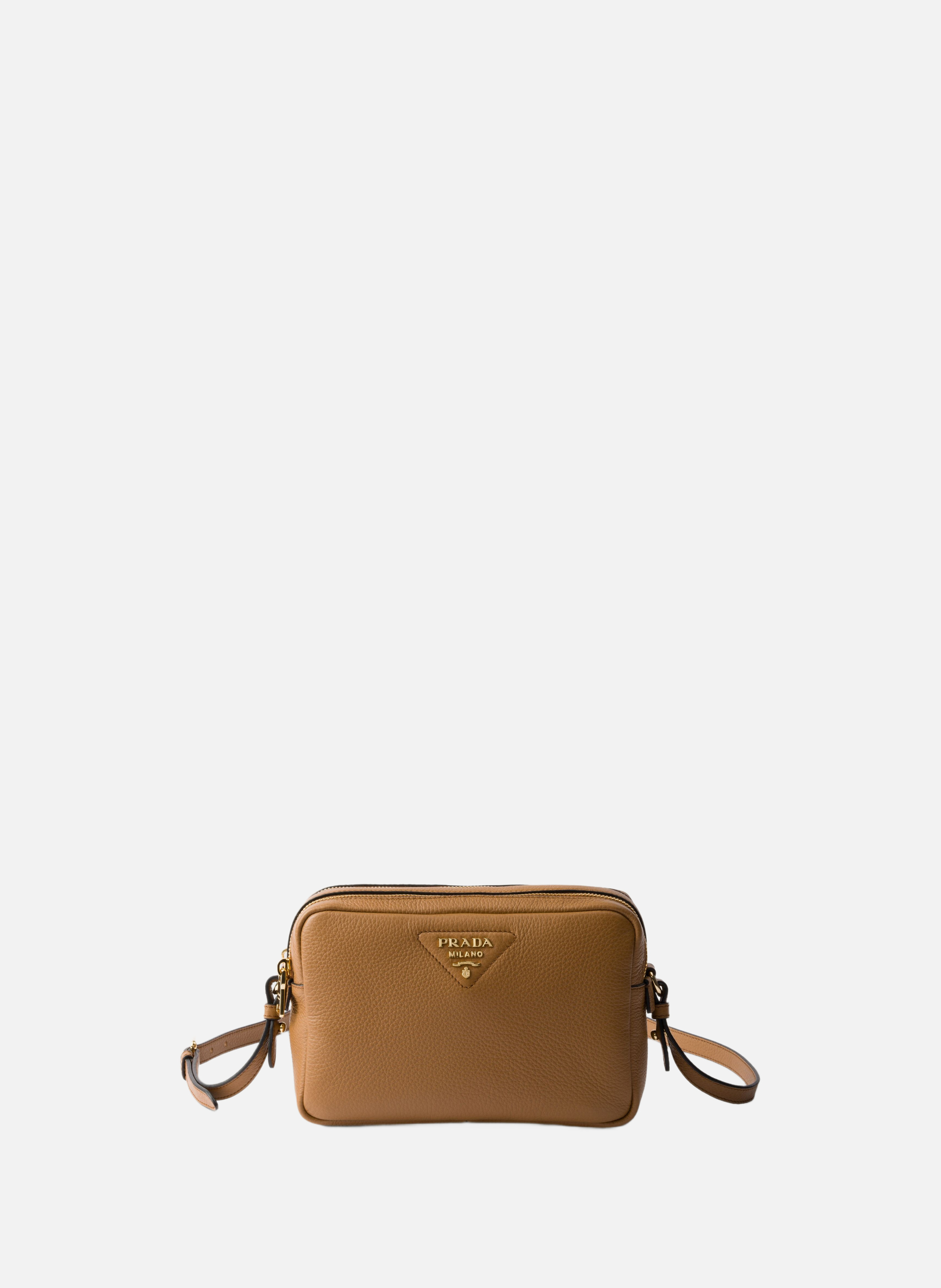 Petit sac à bandoulière en cuir PRADA Marron