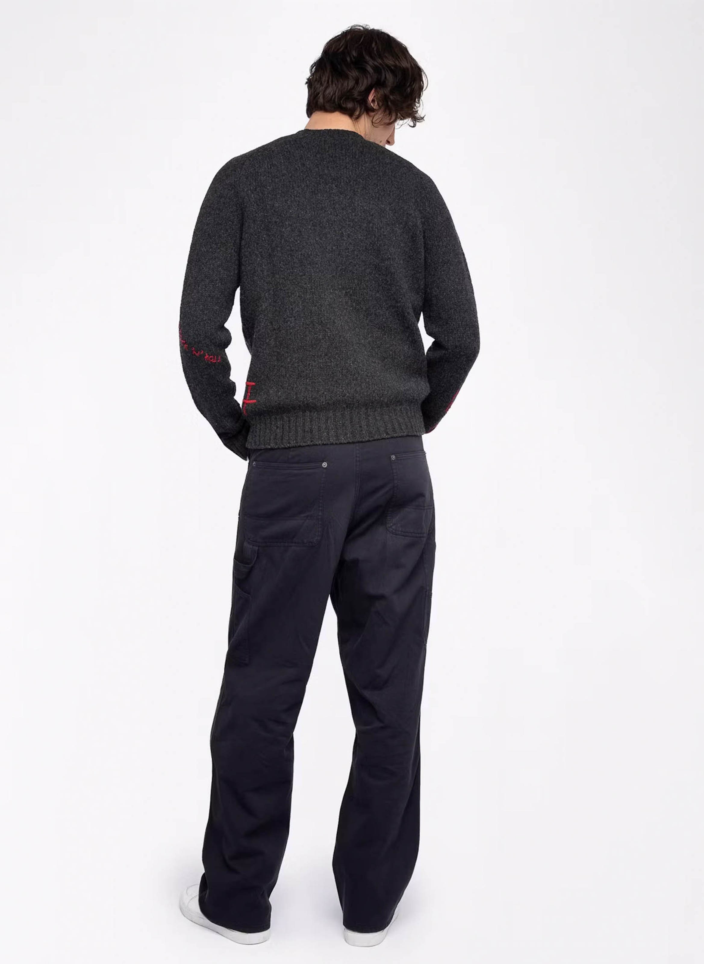 Pull droit col rond en laine jordan ZADIG&VOLTAIRE Gris