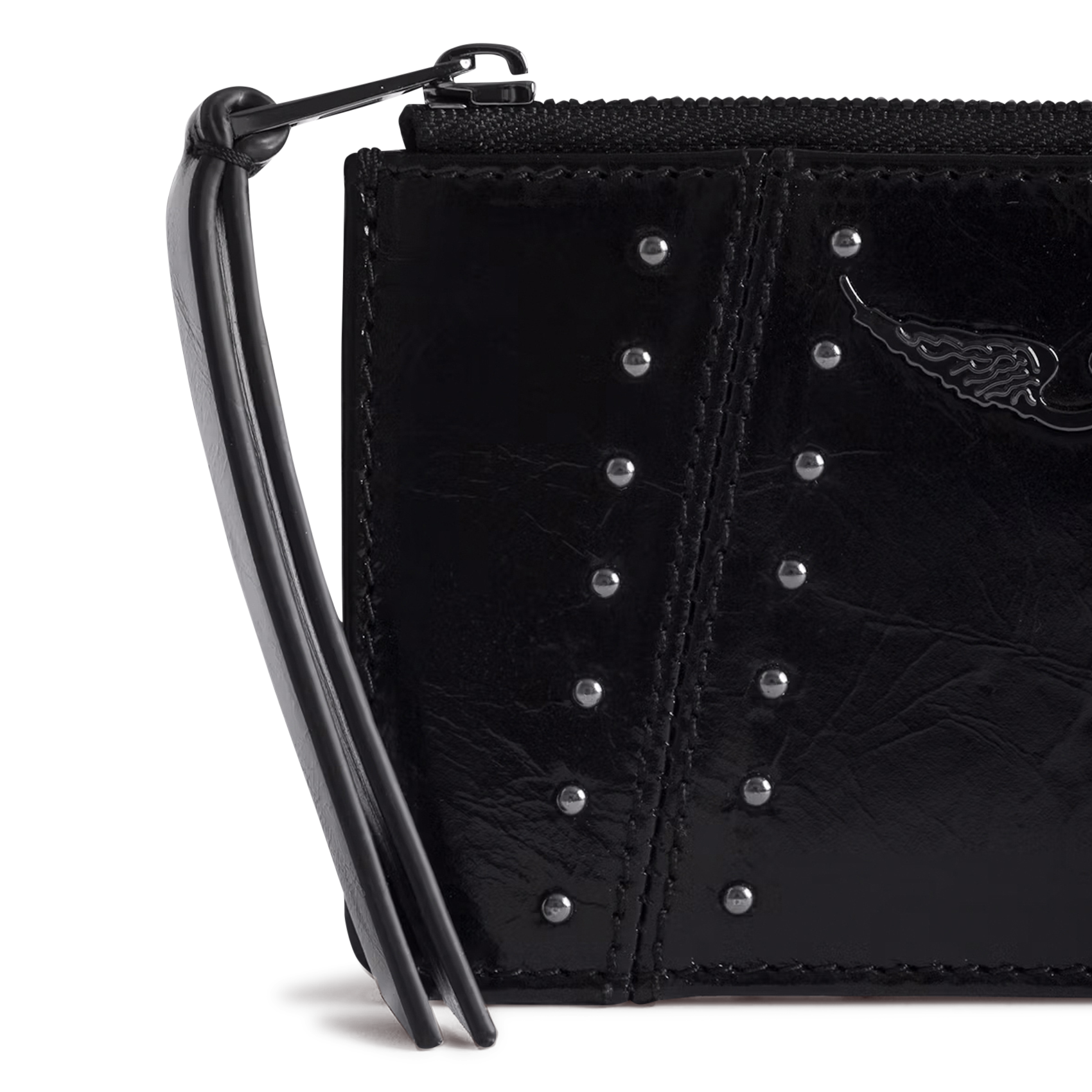 Porte-cartes en cuir zv card ZADIG&VOLTAIRE Noir